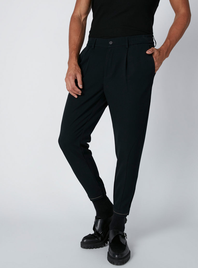 Full Length Trousers with Pocket Detail and Belt Loops-men-clothing-bottoms-trousersandchinos-trousers-image-1