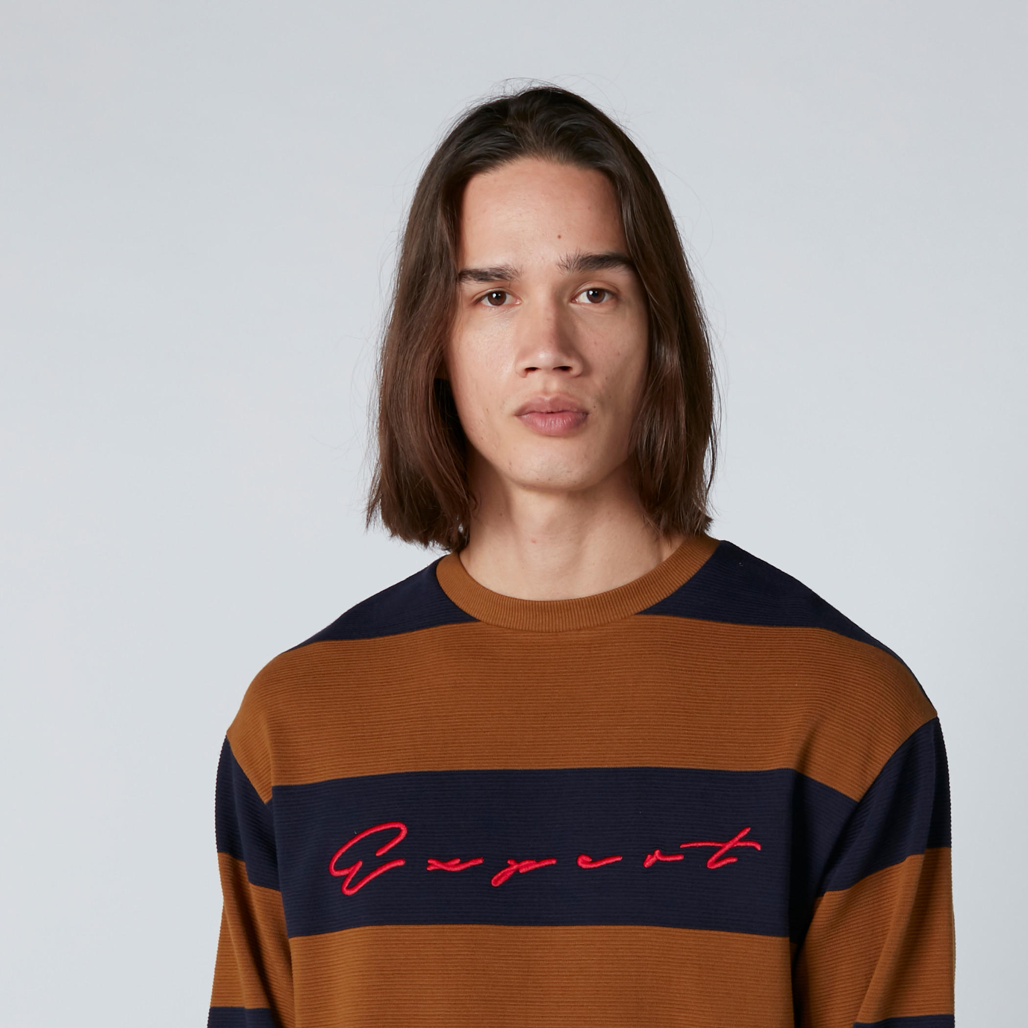 Striped Sweater with Round Neck and Long Sleeves-men-winterwear-hoodiesandsweatshirts-image-4