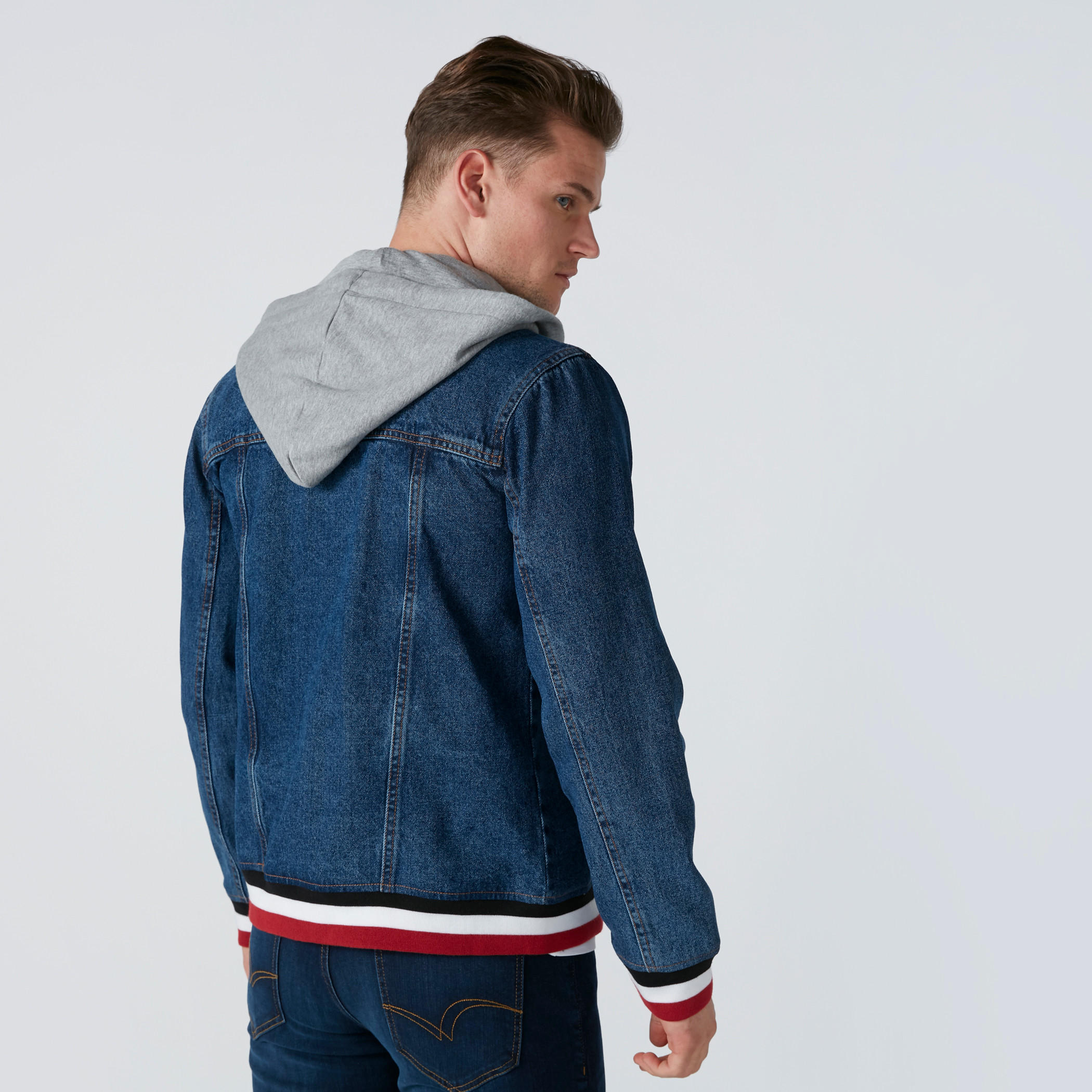 Denim Jacket in Regular Fit with Hood-men-clothing-jacketsandblazers-jackets-image-2