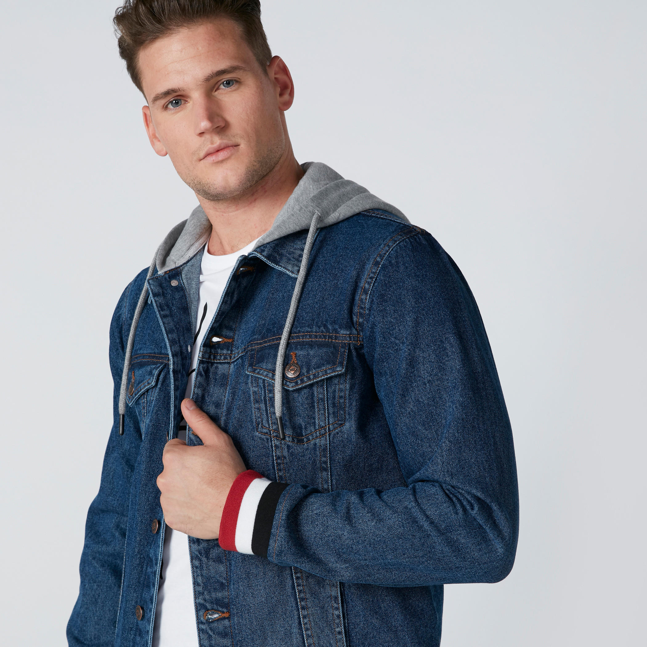 Denim Jacket in Regular Fit with Hood-men-clothing-jacketsandblazers-jackets-image-4