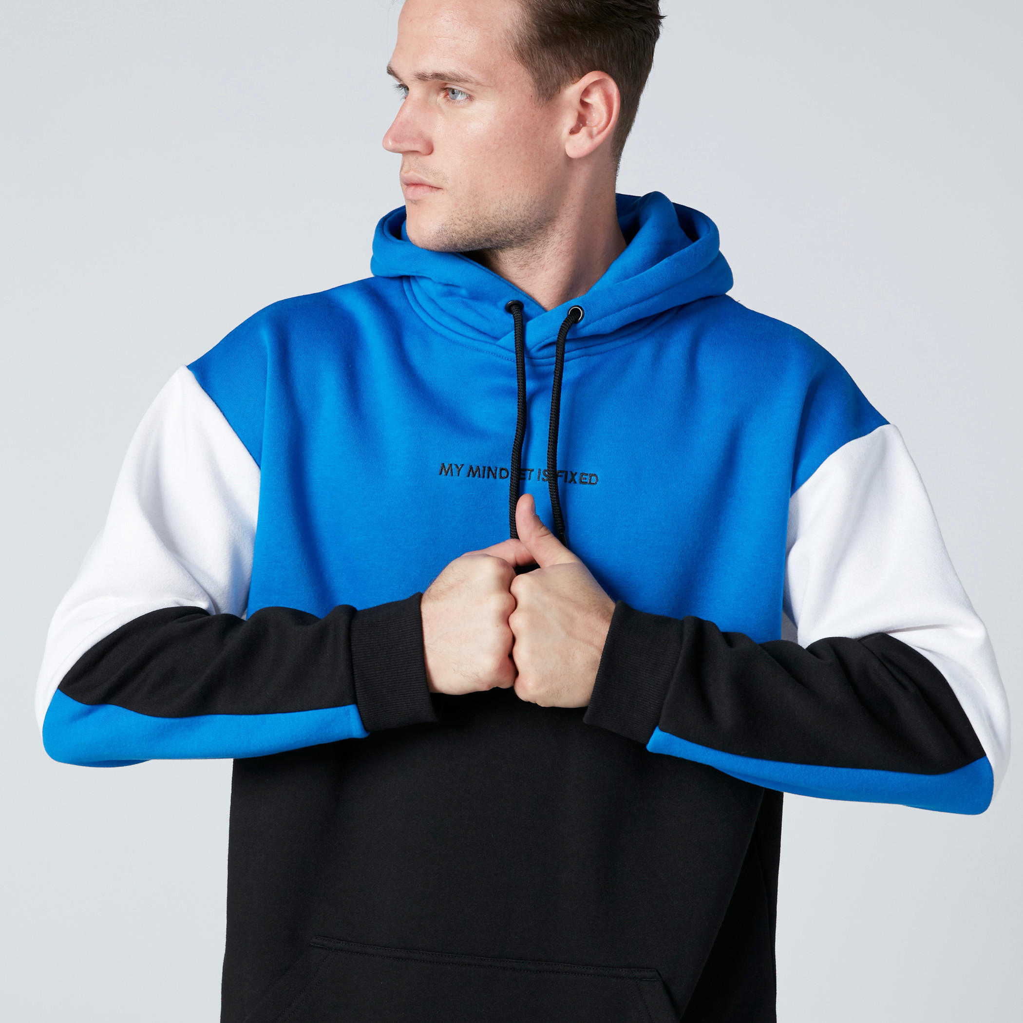 Embroidered Detail Sweatshirt with Long Sleeves and Hood-men-winterwear-hoodiesandsweatshirts-image-1