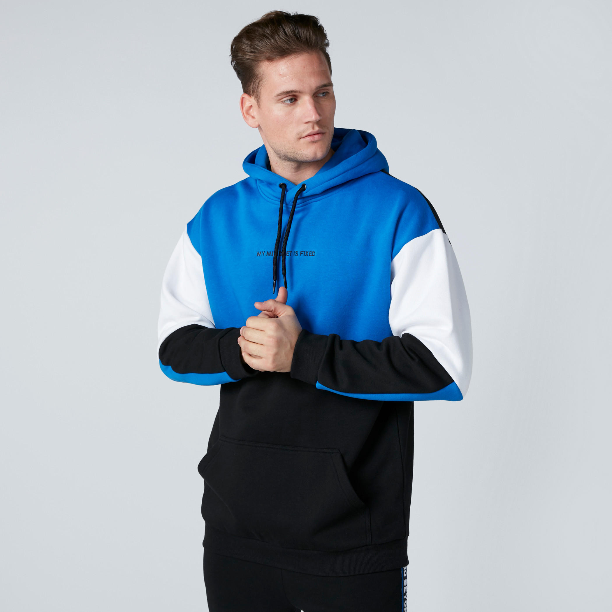 Embroidered Detail Sweatshirt with Long Sleeves and Hood-men-winterwear-hoodiesandsweatshirts-image-5