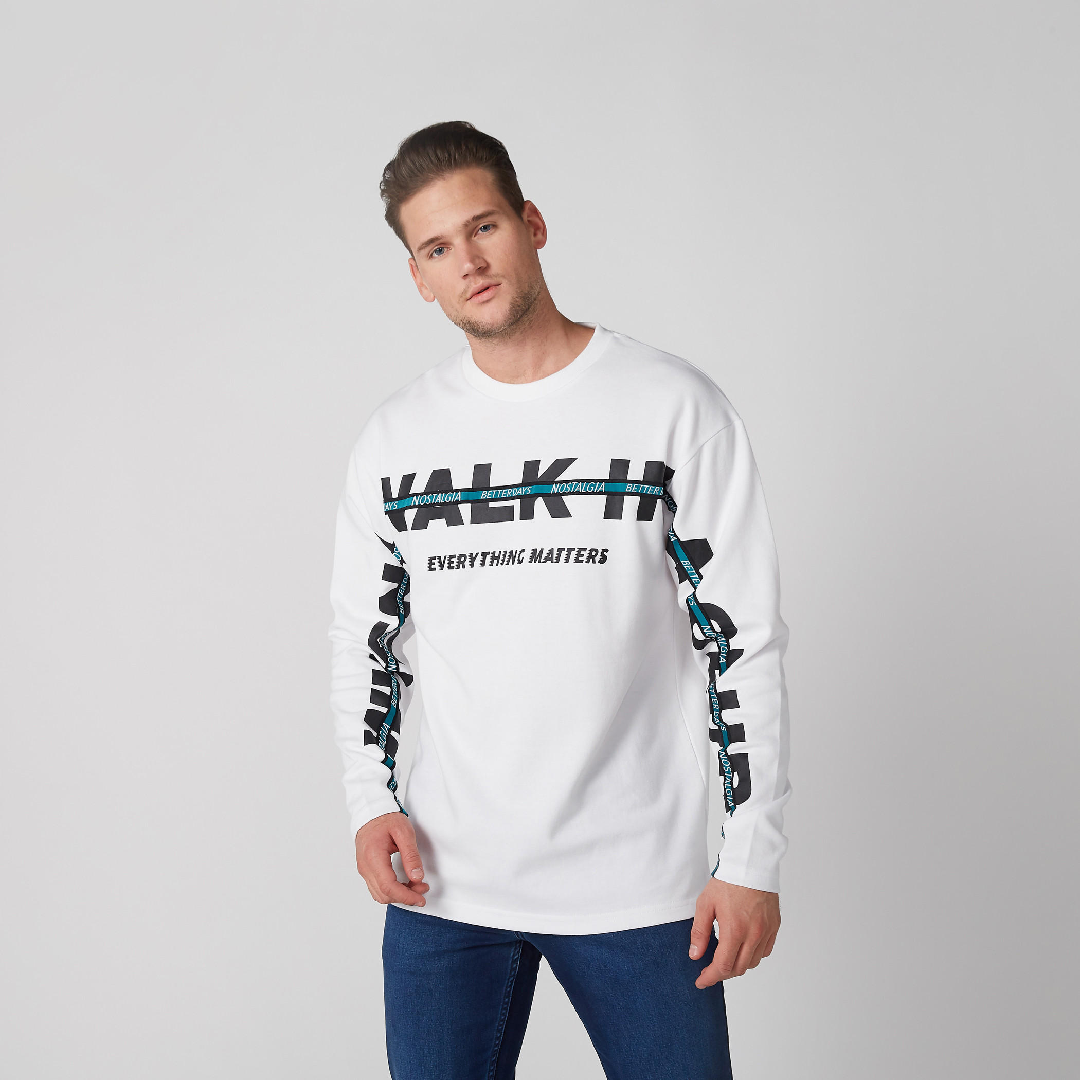 Printed Sweatshirt with Round Neck and Long Sleeves-men-winterwear-hoodiesandsweatshirts-image-2