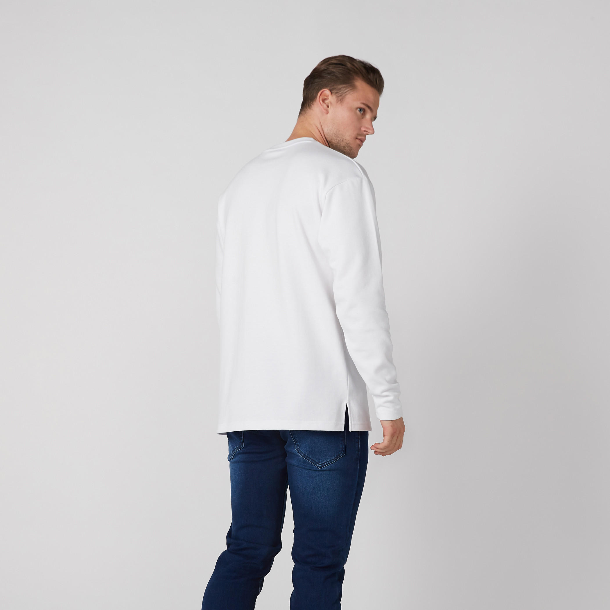 Printed Sweatshirt with Round Neck and Long Sleeves-men-winterwear-hoodiesandsweatshirts-image-4