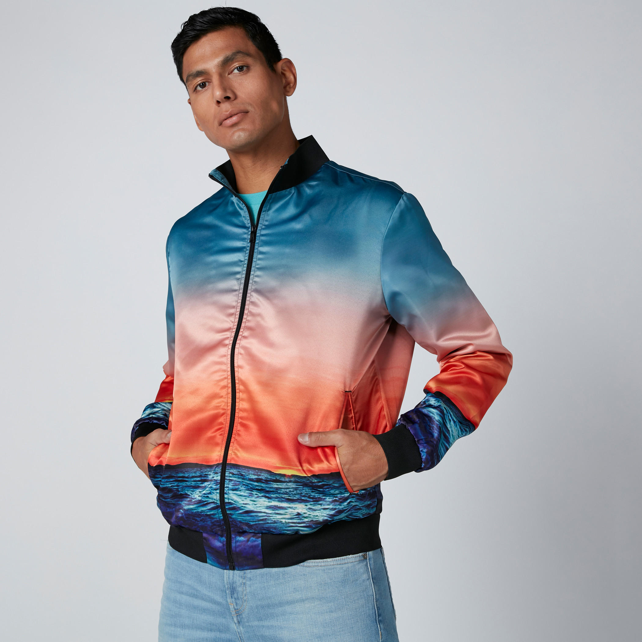جاكيت بومبر بأكمام طويلة وطبعات وجيوب كانجارو-men-clothing-jacketsandblazers-jackets-image-4