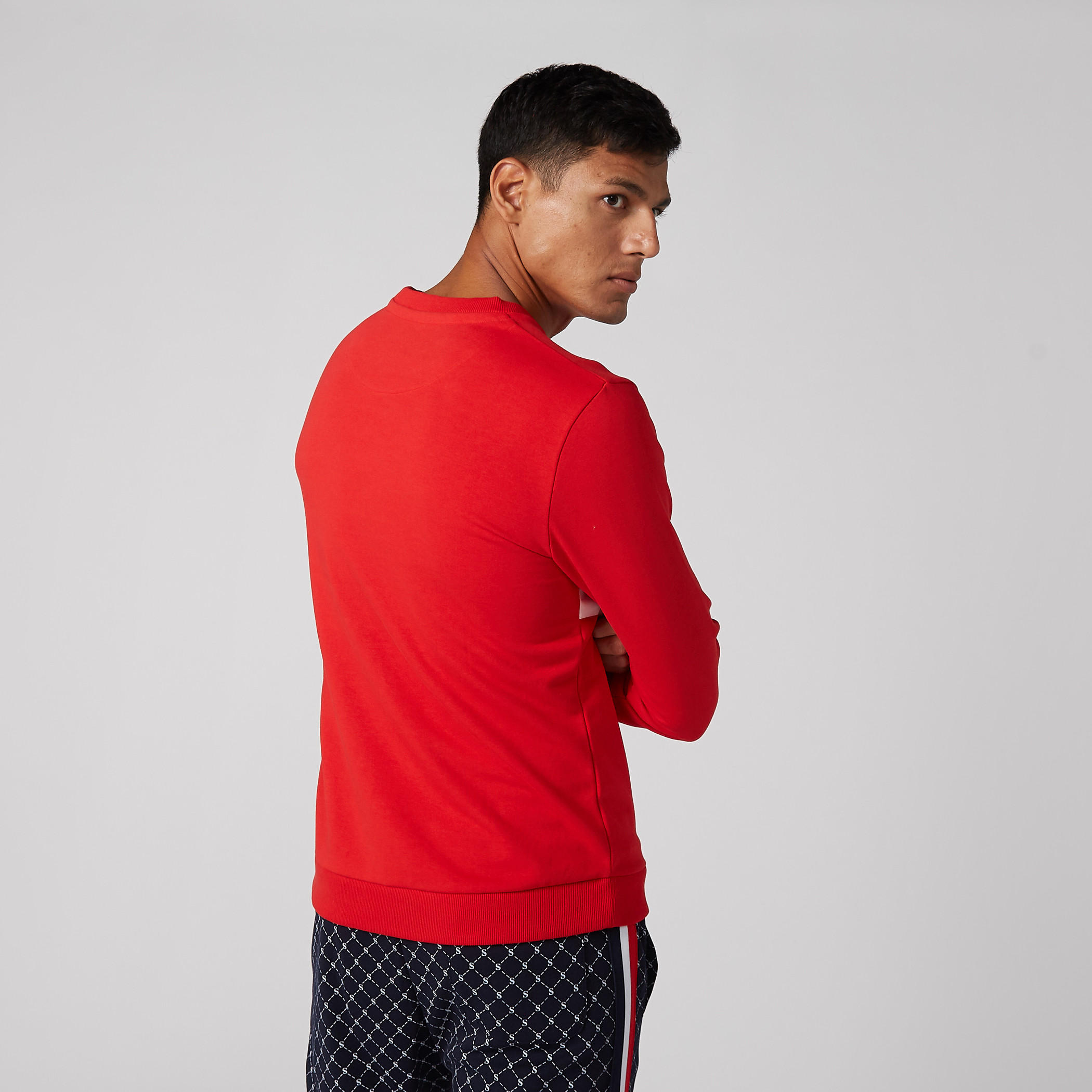 Printed Sweatshirt with Round Neck and Long Sleeves-men-winterwear-hoodiesandsweatshirts-image-4