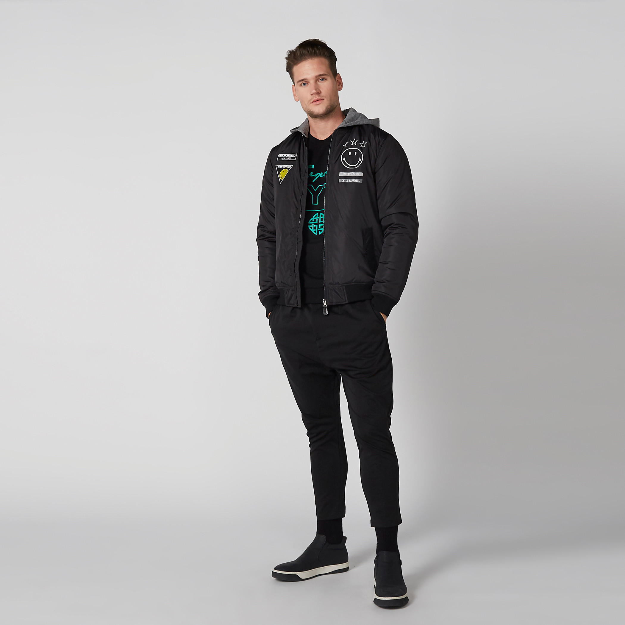 Printed Sweatshirt with Crew Neck and Long Sleeves-men-winterwear-hoodiesandsweatshirts-image-1