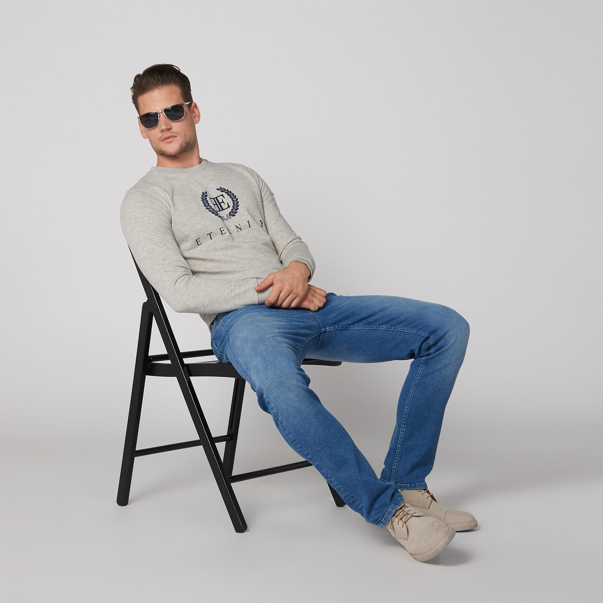 Printed Sweatshirt with Crew Neck and Long Sleeves-men-winterwear-hoodiesandsweatshirts-image-2