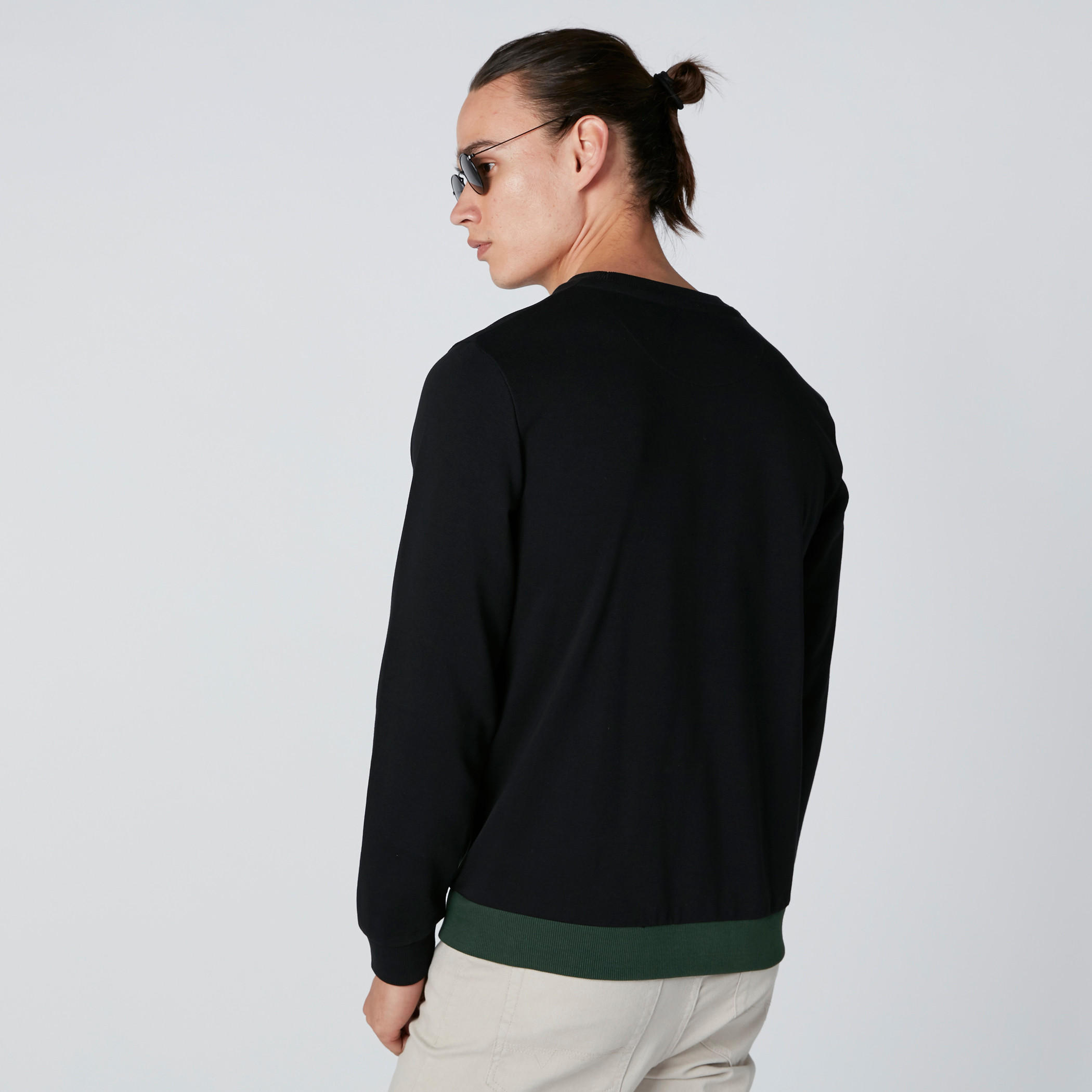 Printed Sweatshirt with Long Sleeves and Round Neck-men-winterwear-hoodiesandsweatshirts-image-2