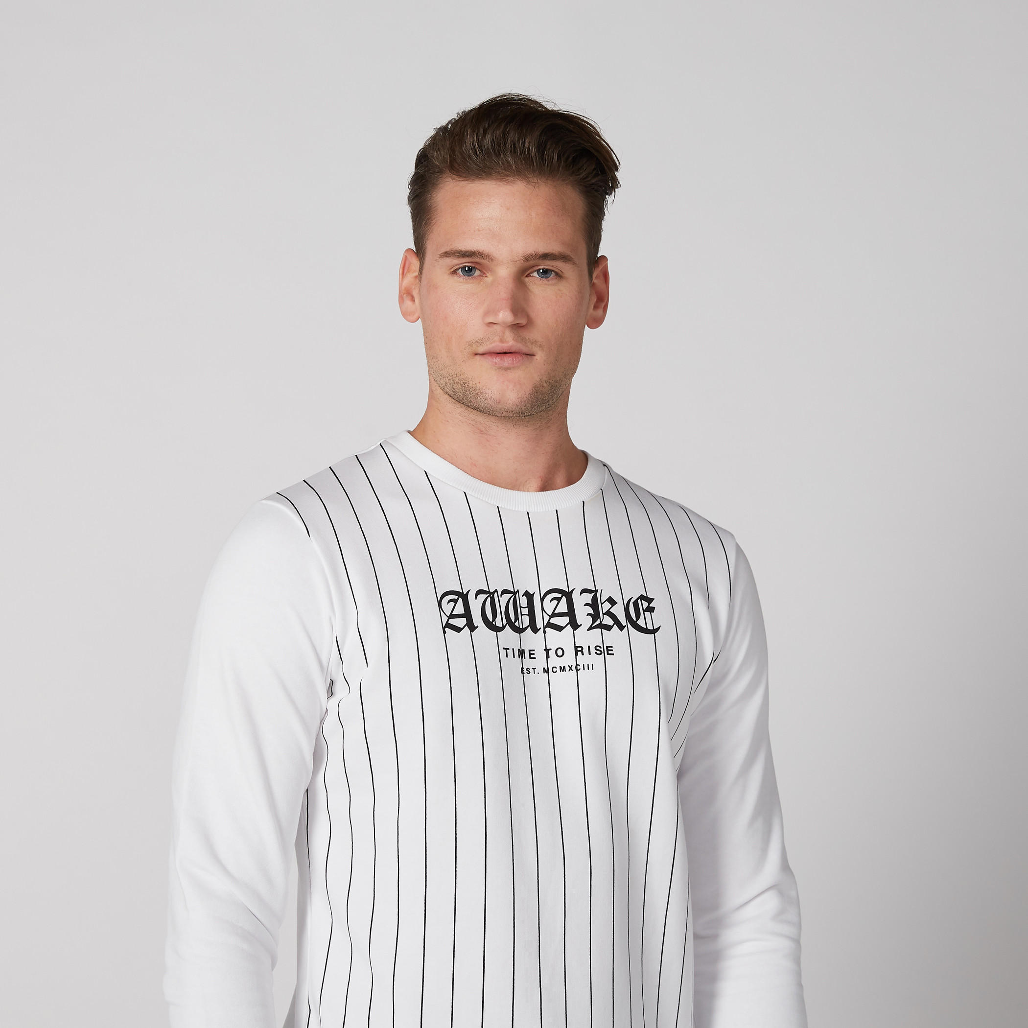 Striped Sweatshirt with Crew Neck-men-winterwear-hoodiesandsweatshirts-image-3