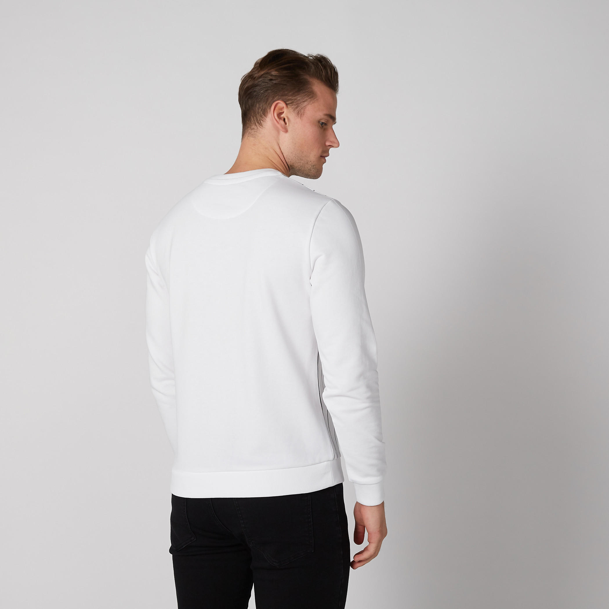 Striped Sweatshirt with Crew Neck-men-winterwear-hoodiesandsweatshirts-image-4