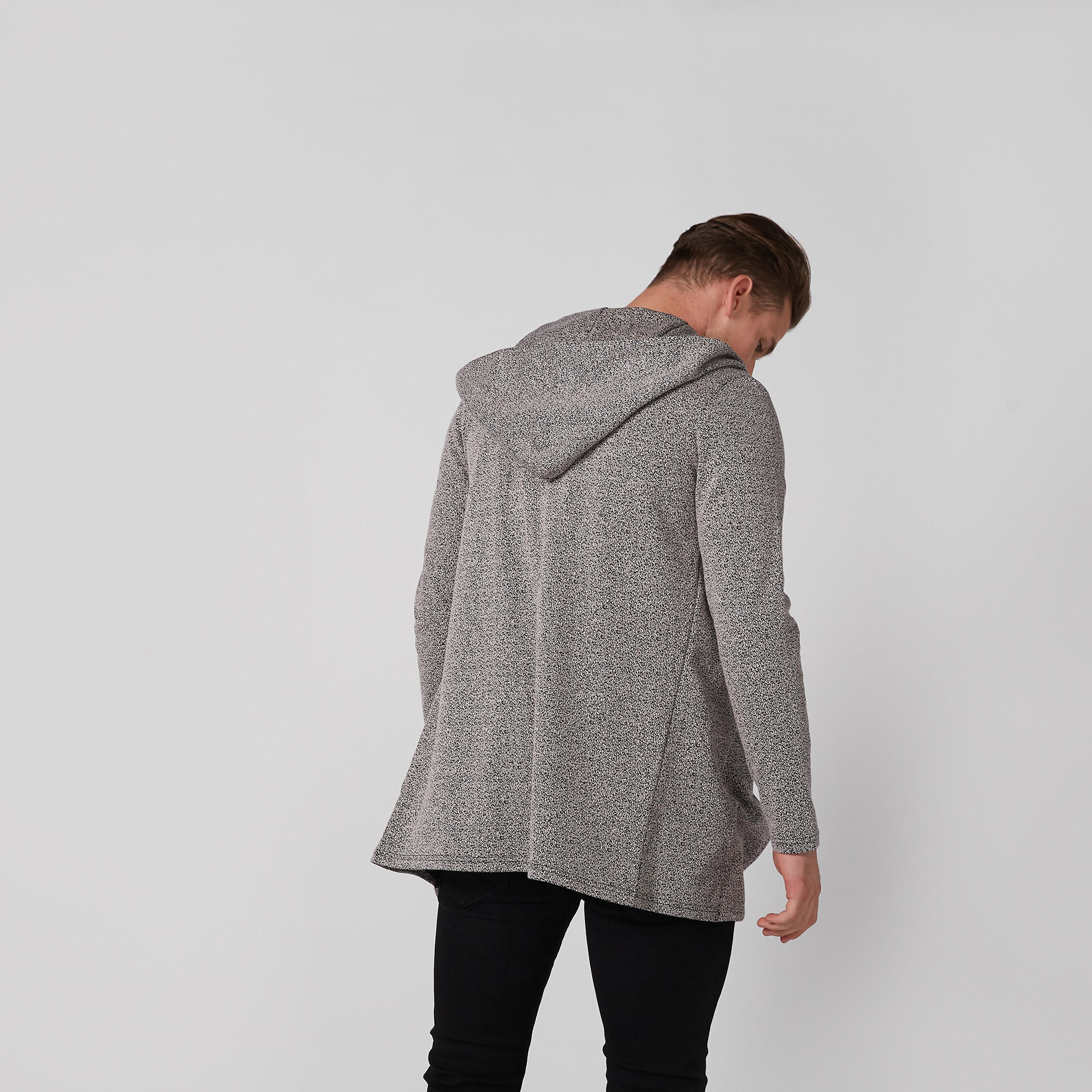 سترة كارديجان مفتوحة من الأمام بقبعة وجيوب كانجارو-men-clothing-sweatersandpullovers-image-2
