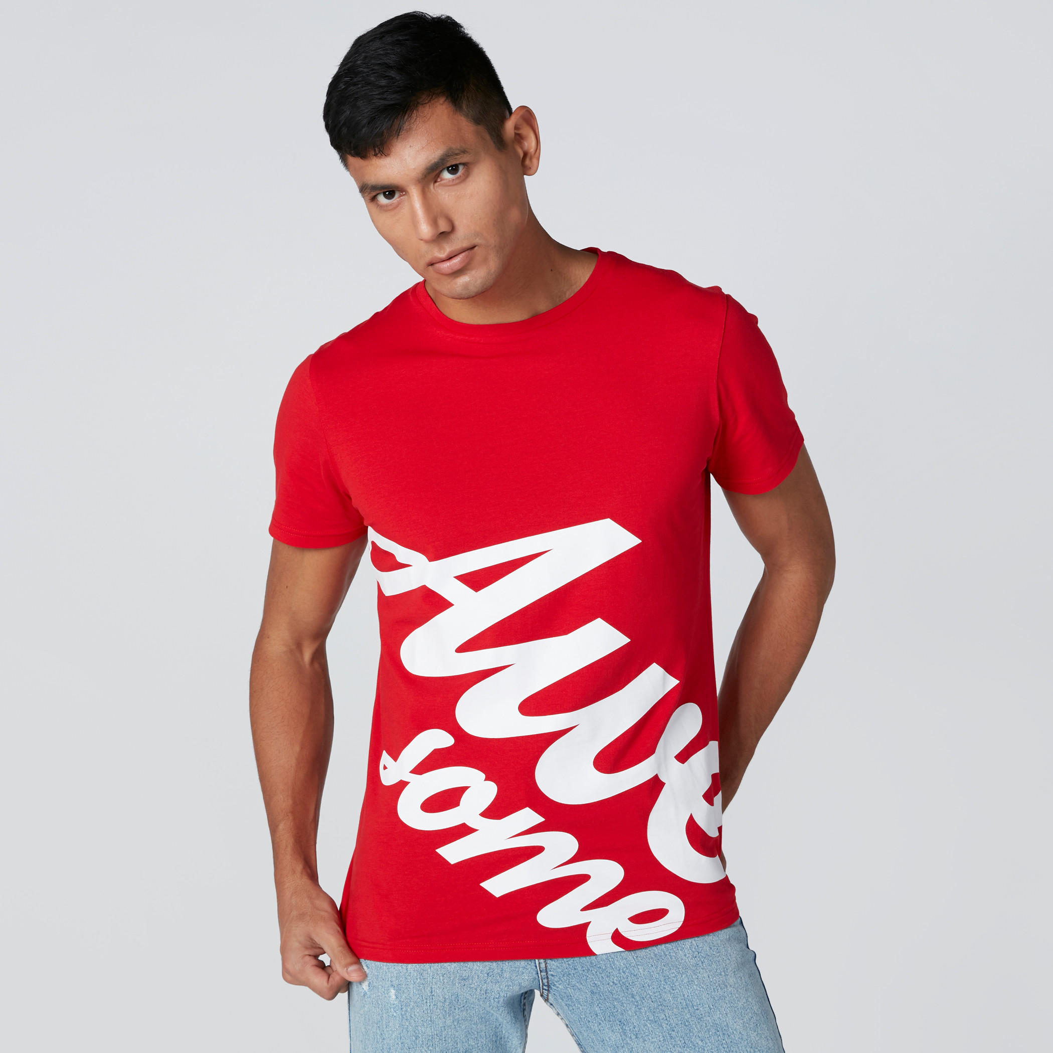 Printed T-Shirt with Short Sleeves-men-clothing-tshirtsandpolos-tshirts-image-1