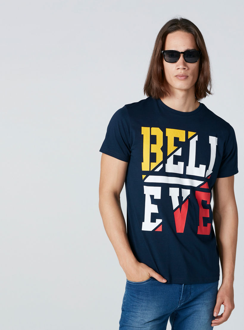 Printed T-Shirt with Short Sleeves-men-clothing-tshirtsandpolos-tshirts-image-1