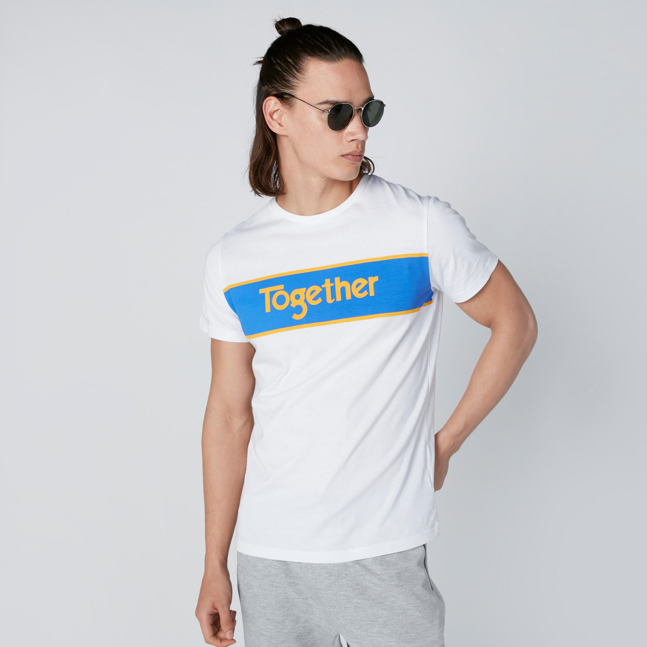 Panel Printed T-Shirt with Short Sleeves-men-clothing-tshirtsandpolos-tshirts-image-3