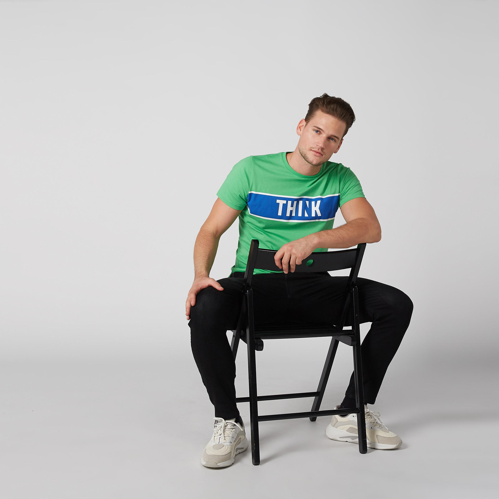 Text Printed T-Shirt with Short Sleeves-men-clothing-tshirtsandpolos-tshirts-image-2