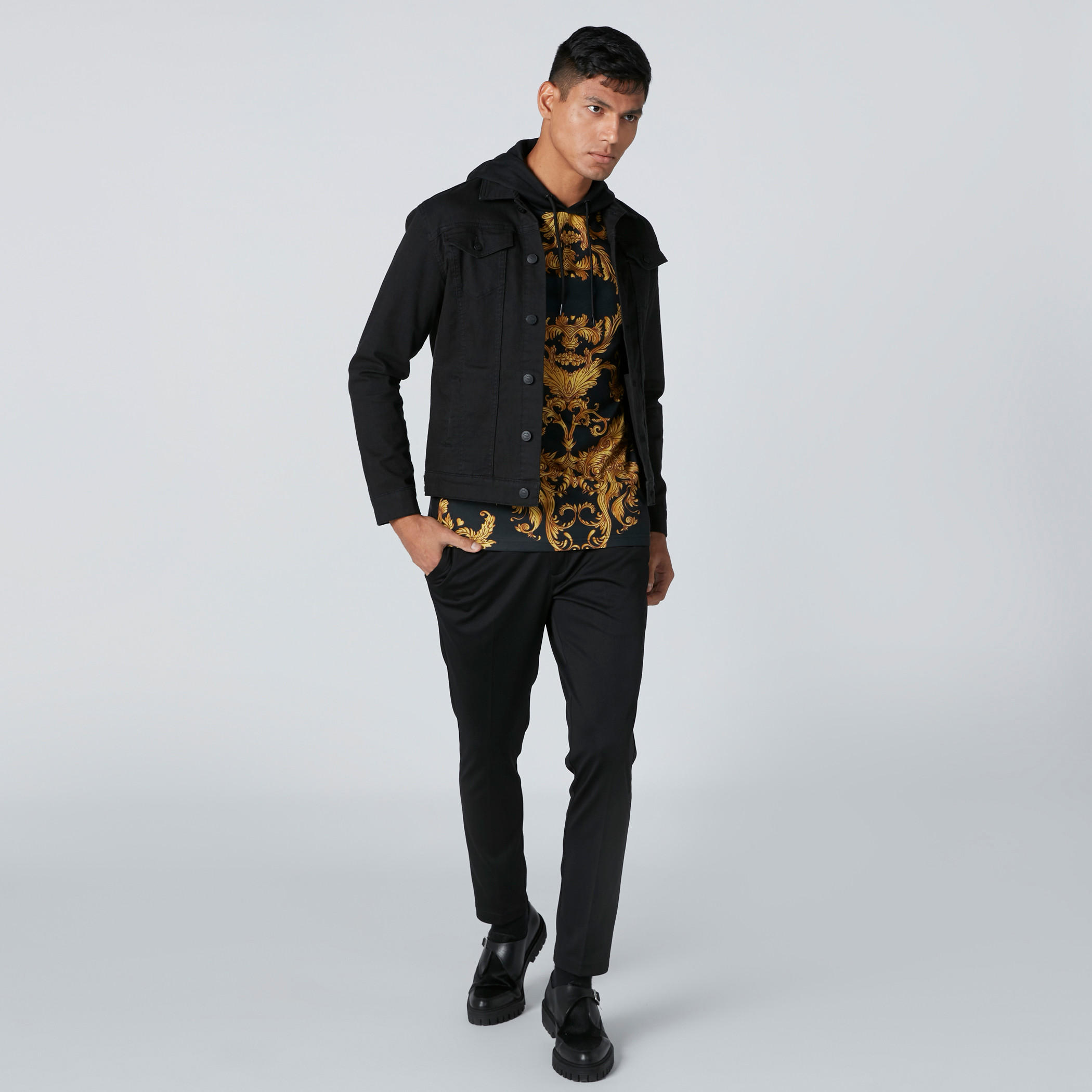 Printed T-Shirt with Hood and Short Sleeves-men-clothing-tshirtsandpolos-tshirts-image-3