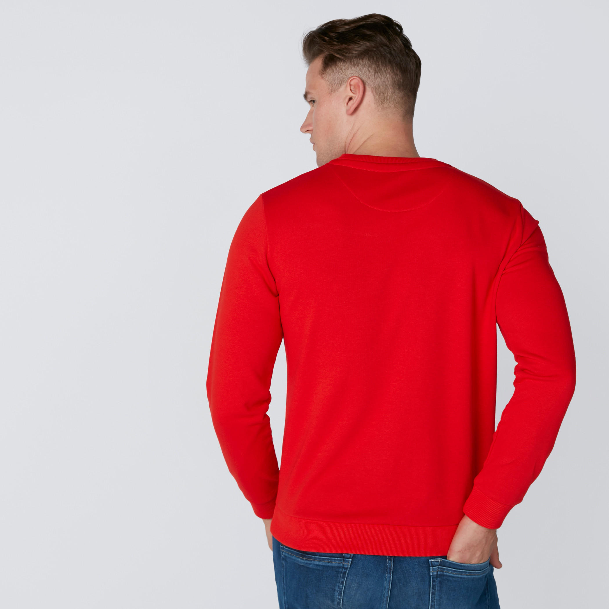 سويت شيرت بياقة ضيّقة وأكمام طويلة وطبعات ذا تشوزن وان-men-winterwear-hoodiesandsweatshirts-image-2