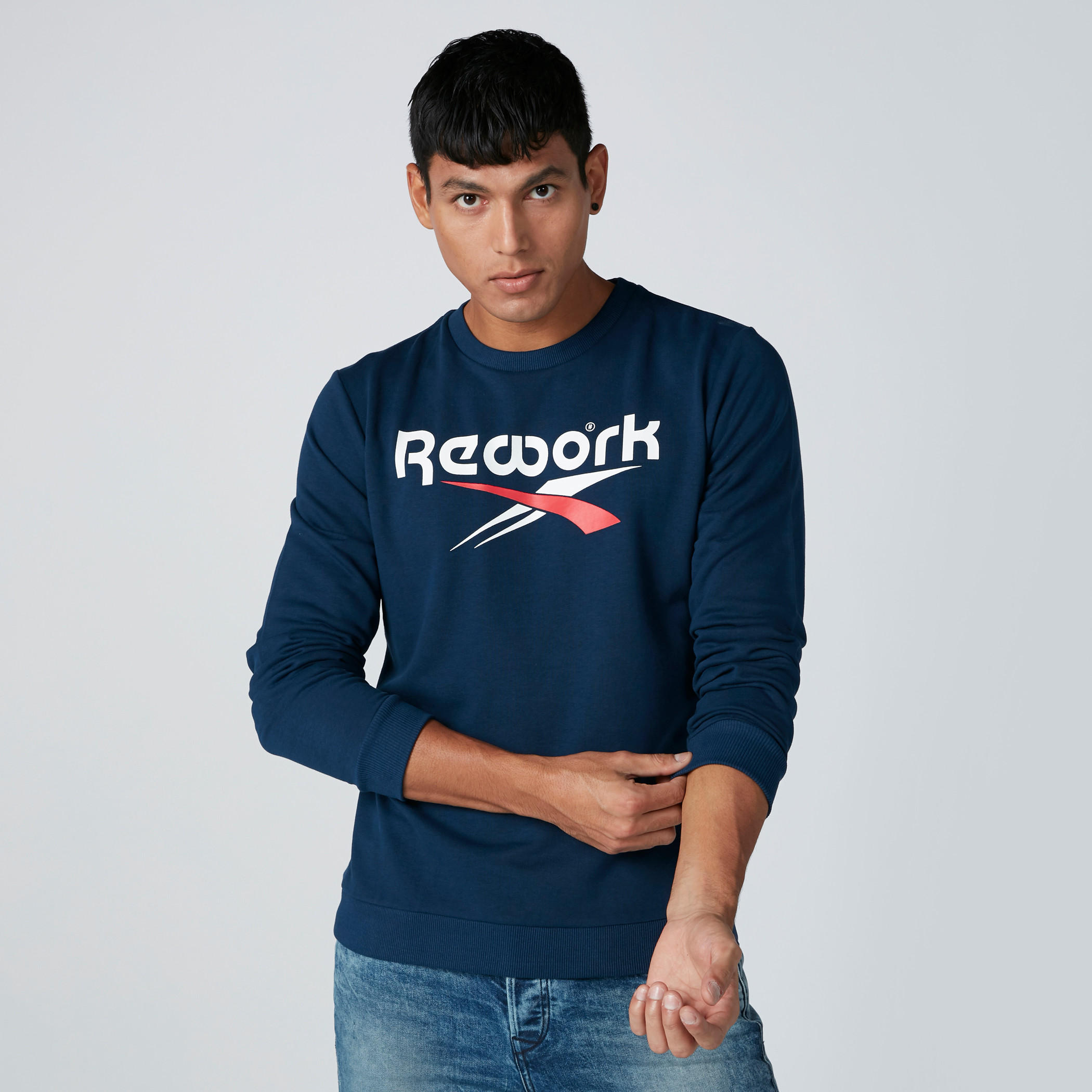 Printed Sweatshirt with Round Neck-men-winterwear-hoodiesandsweatshirts-image-1