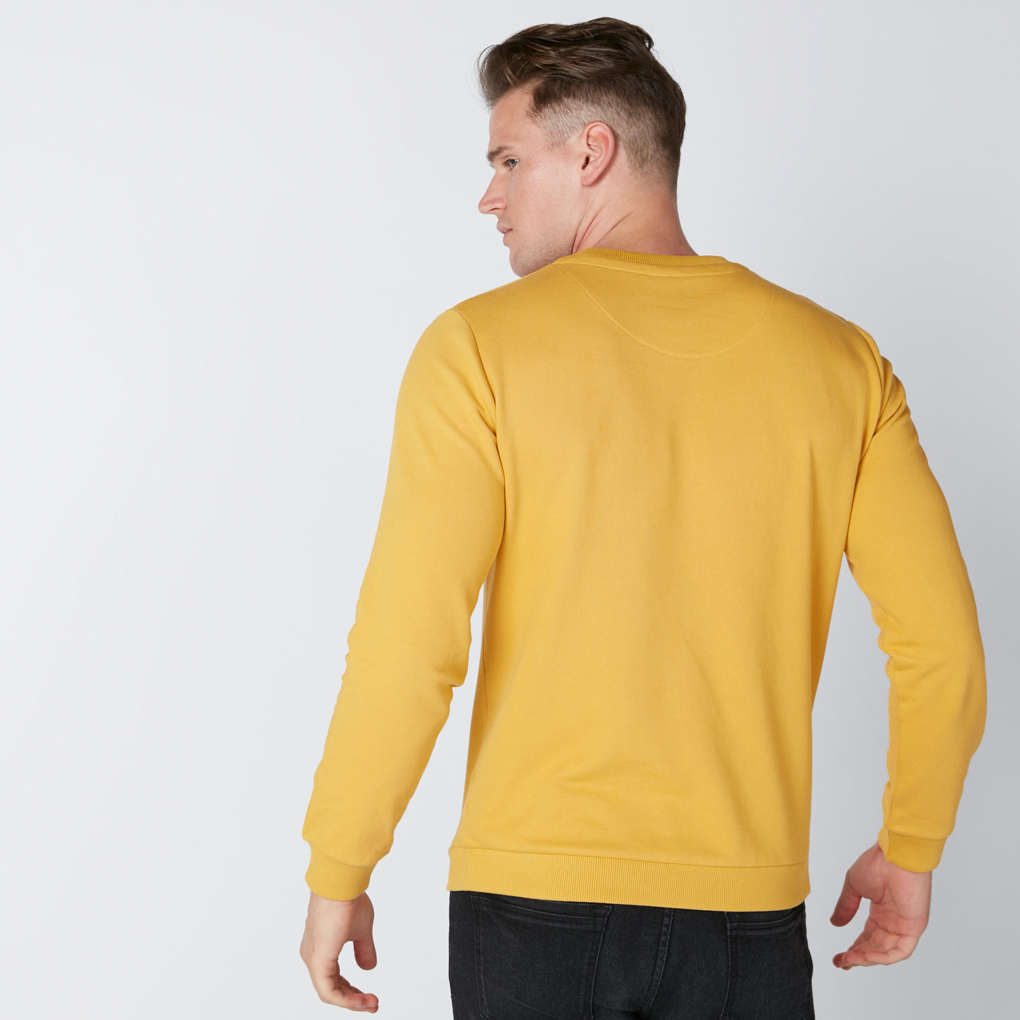 سويت شيرت بياقة ضيّقة وأكمام طويلة وطبعات لايك-men-winterwear-hoodiesandsweatshirts-image-2