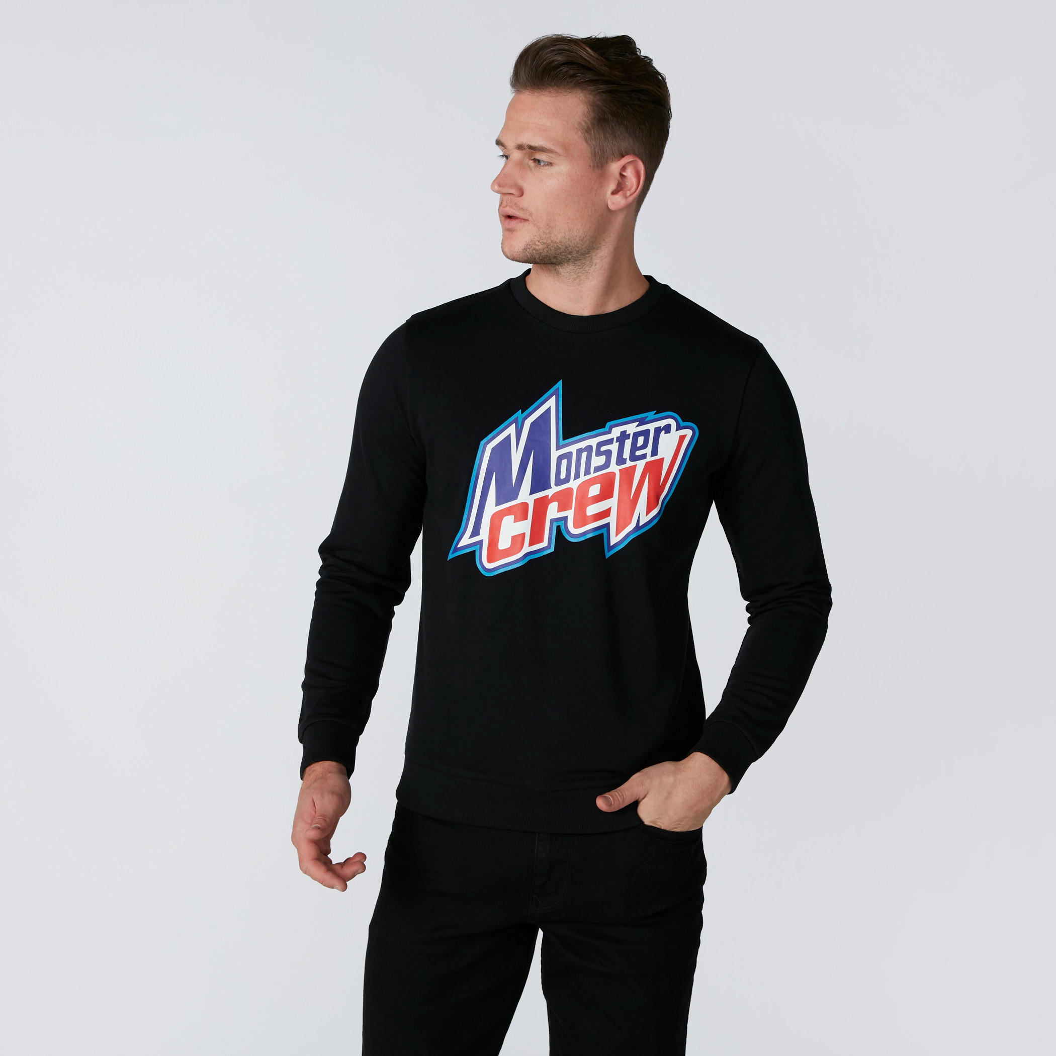 سويت شيرت بأكمام طويلة وطبعات مونستر كرو-men-winterwear-hoodiesandsweatshirts-image-1