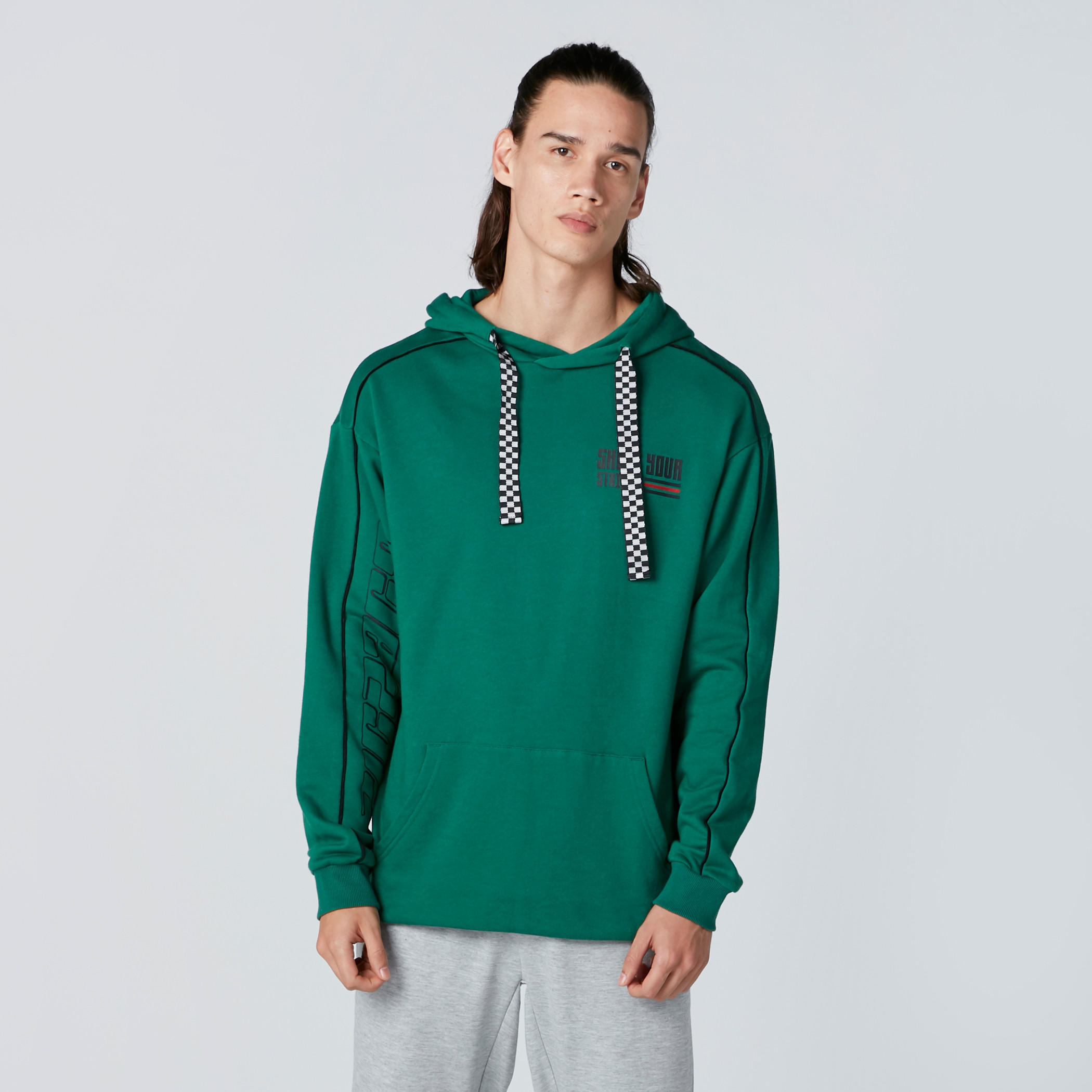 Printed Long Sleeves Sweatshirt with Hood-men-winterwear-hoodiesandsweatshirts-image-1