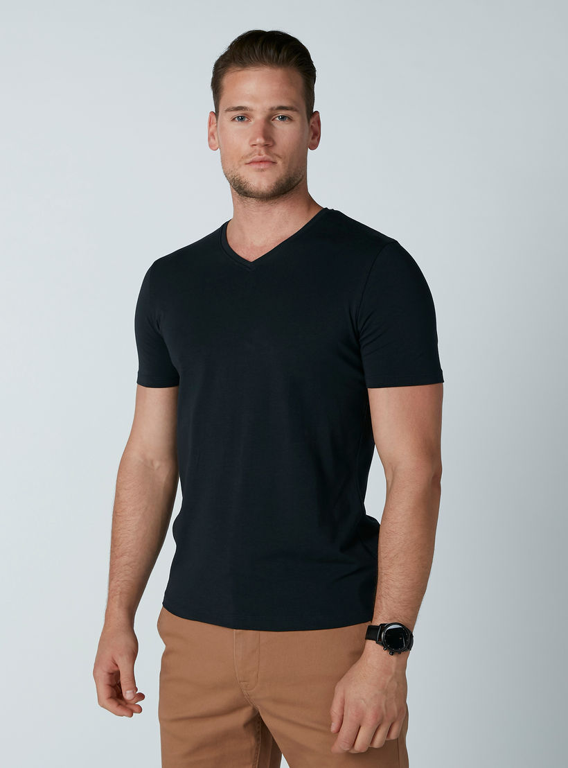 V-Neck T-Shirt with Short Sleeves-men-clothing-tshirtsandpolos-tshirts-image-2