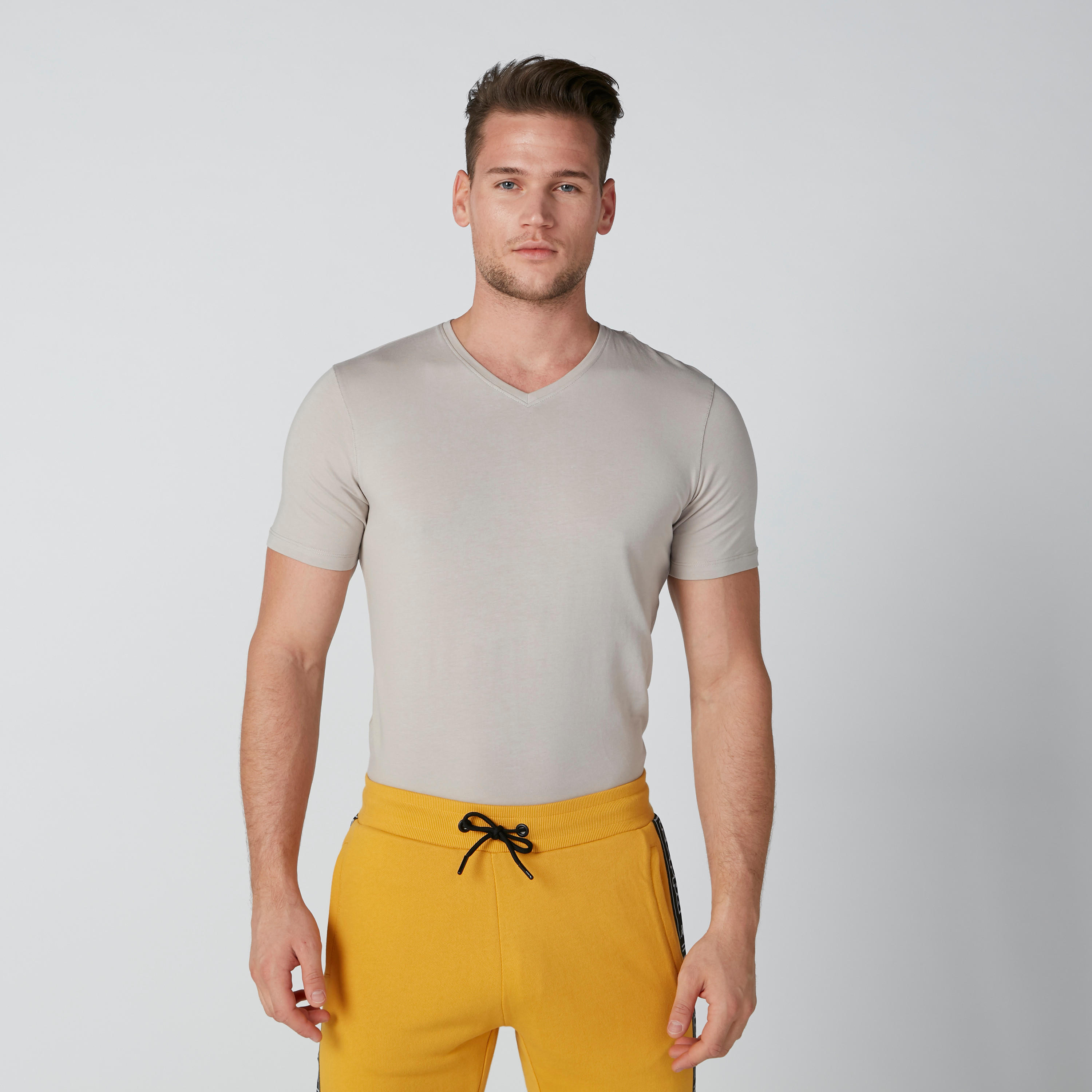 V-Neck T-Shirt with Short Sleeves-men-clothing-tshirtsandpolos-tshirts-image-3