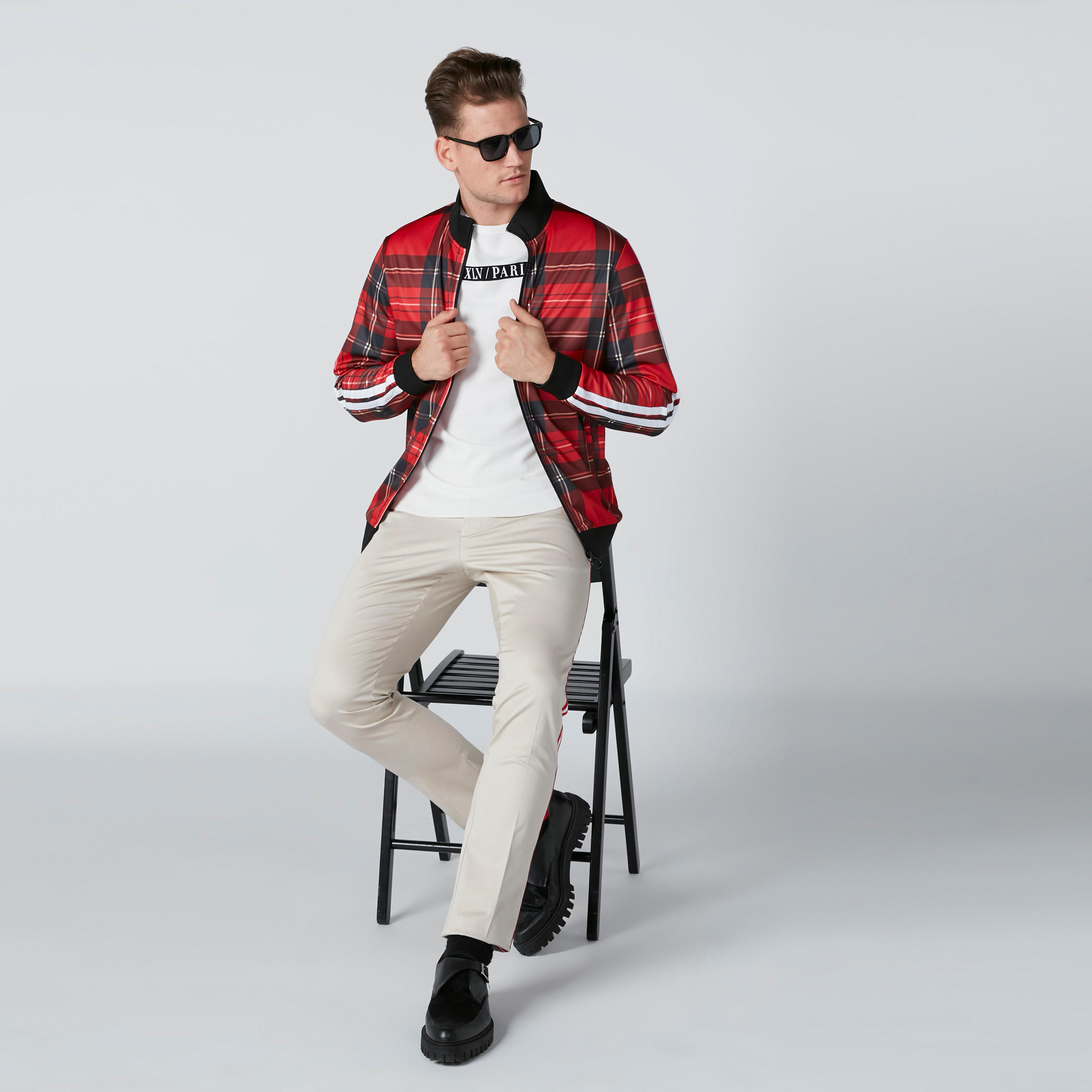 سويت شيرت كاروهات بأكمام طويلة وسحّاب إغلاق وجيوب-men-winterwear-hoodiesandsweatshirts-image-5
