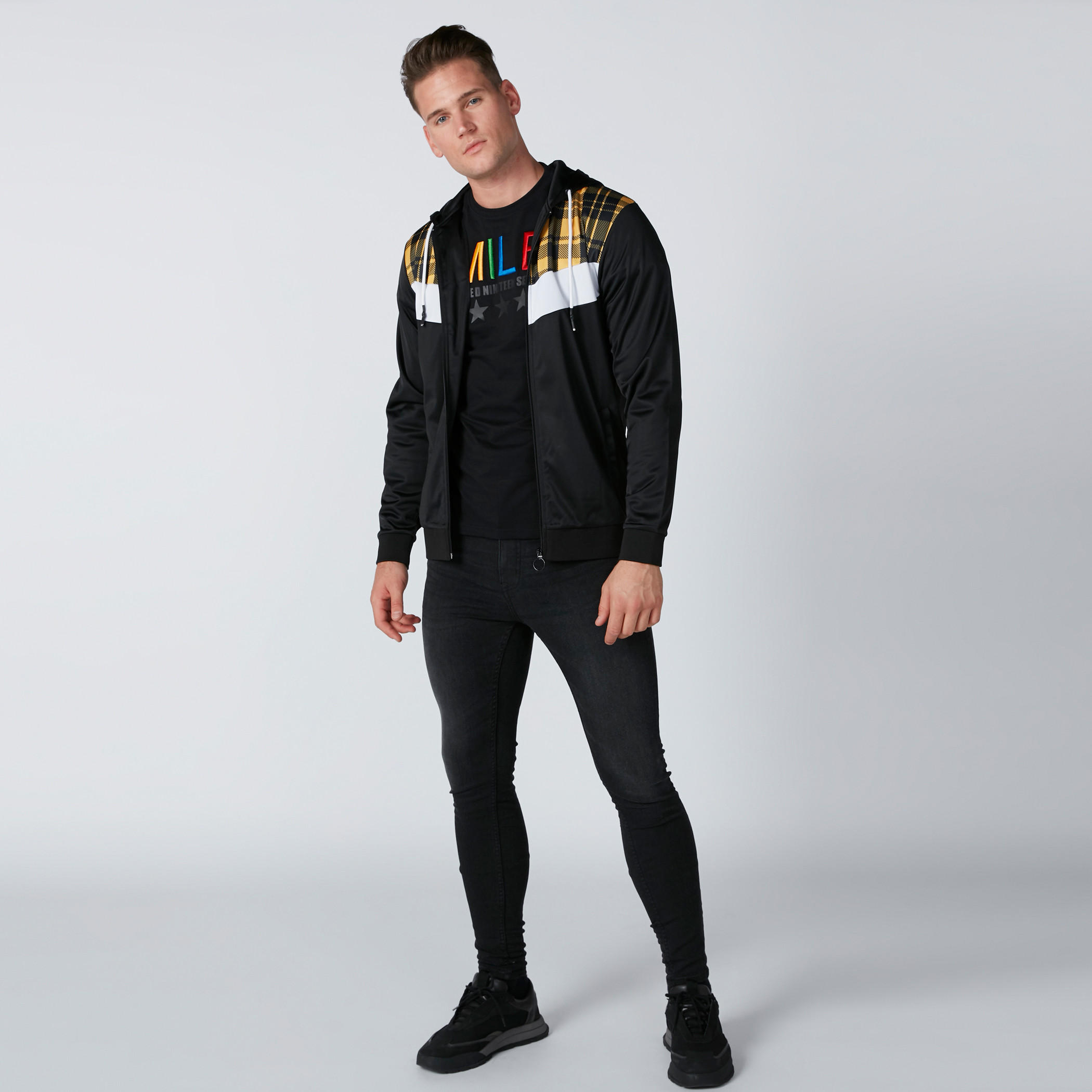 جاكيت كاروهات بسحّاب إغلاق وجيوب-men-clothing-jacketsandblazers-jackets-image-1