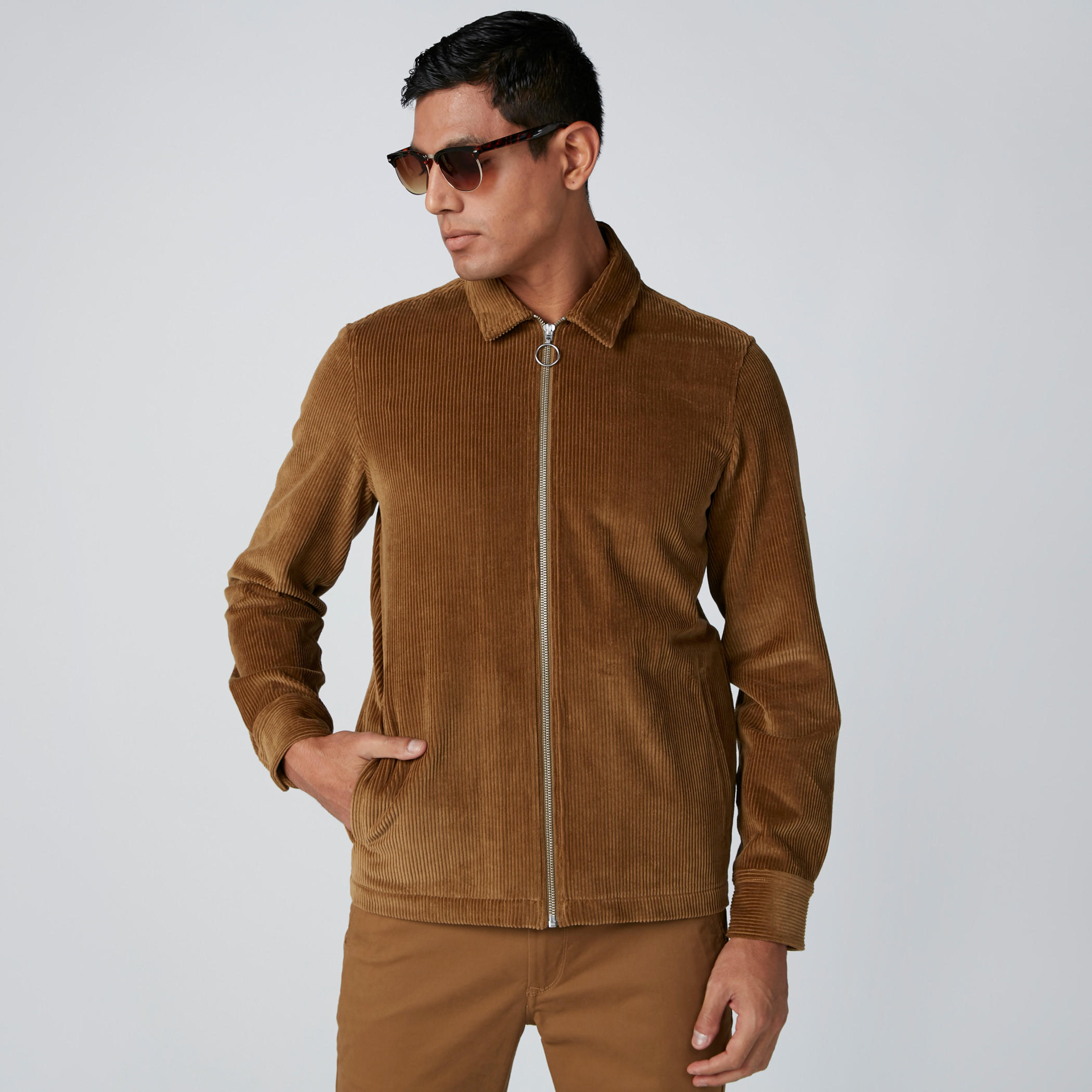 Textured Jacket with Pockets and Zip Closure-men-clothing-jacketsandblazers-jackets-image-1