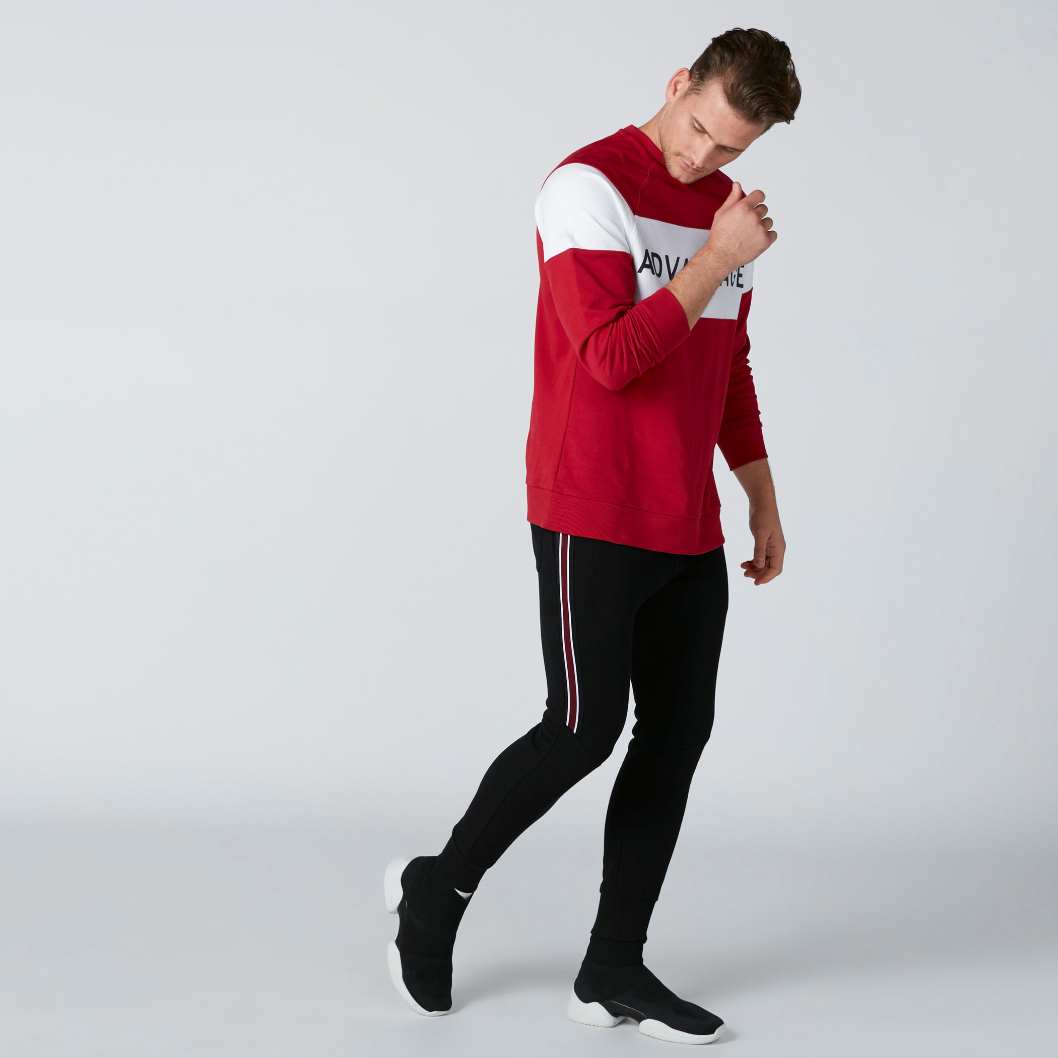 بنطال رياضي سليم فيت برباط وشريطة-men-clothing-bottoms-joggers-image-3