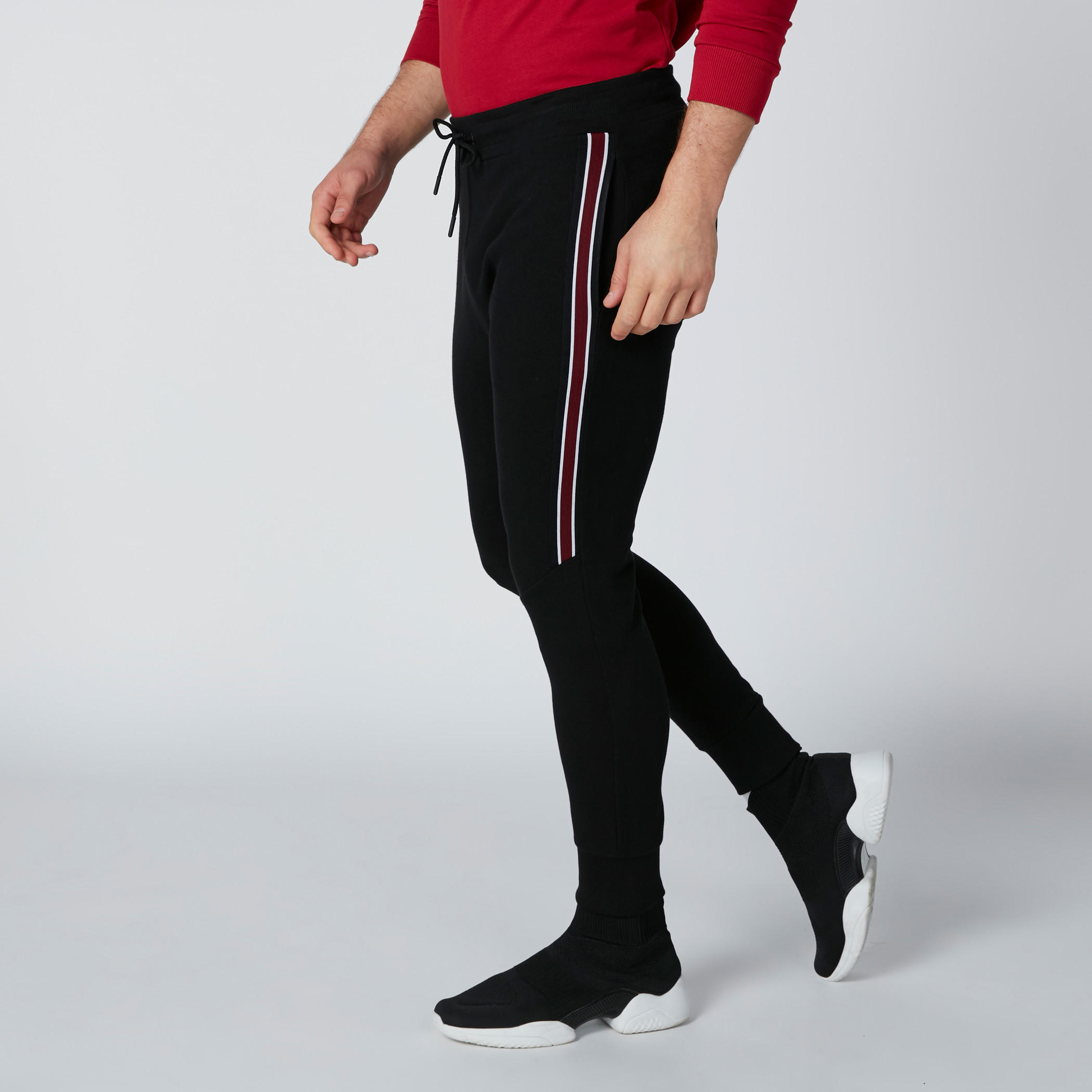 بنطال رياضي سليم فيت برباط وشريطة-men-clothing-bottoms-joggers-image-5