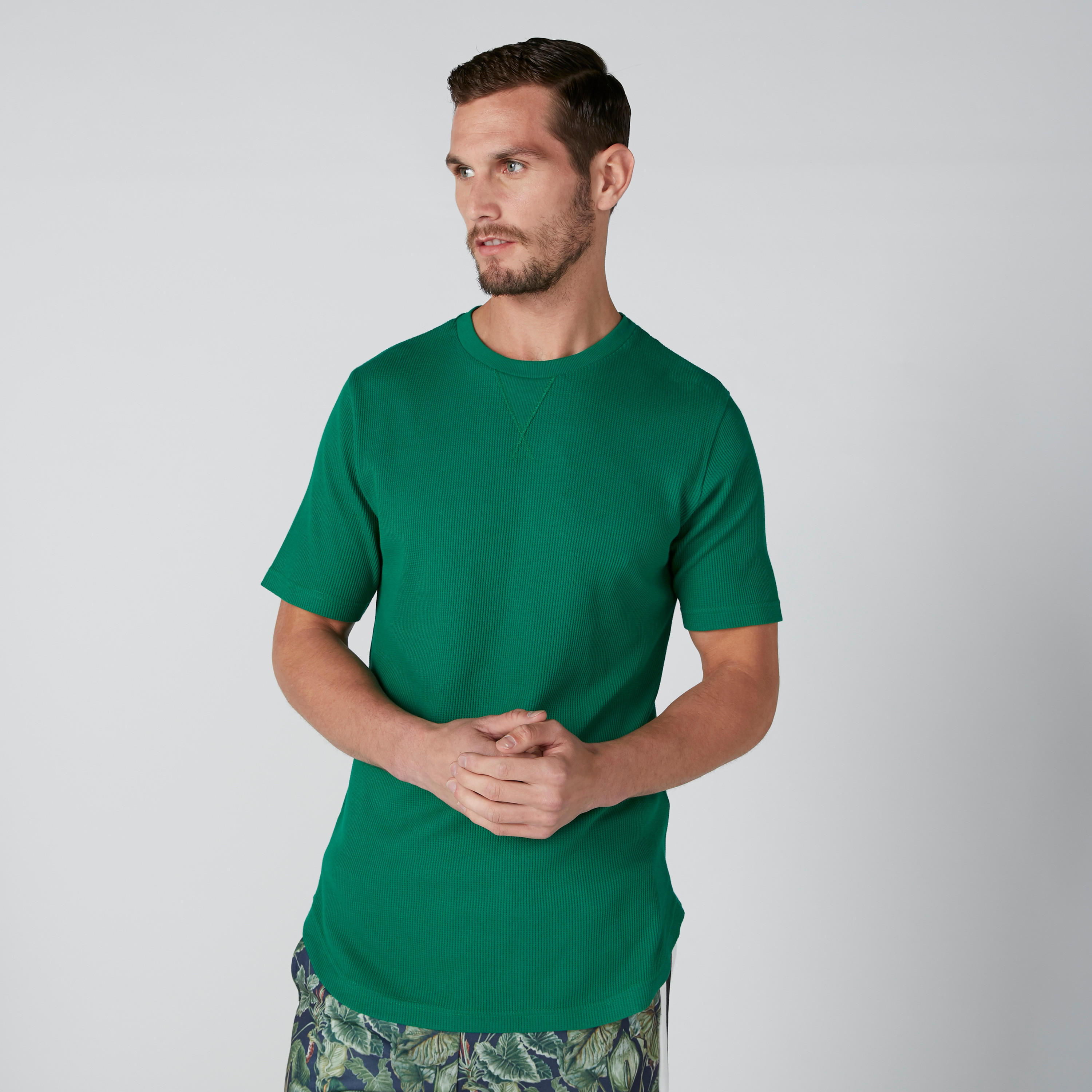 Textured T-Shirt in Relaxed Fit with Short Sleeves-men-clothing-tshirtsandpolos-tshirts-image-1