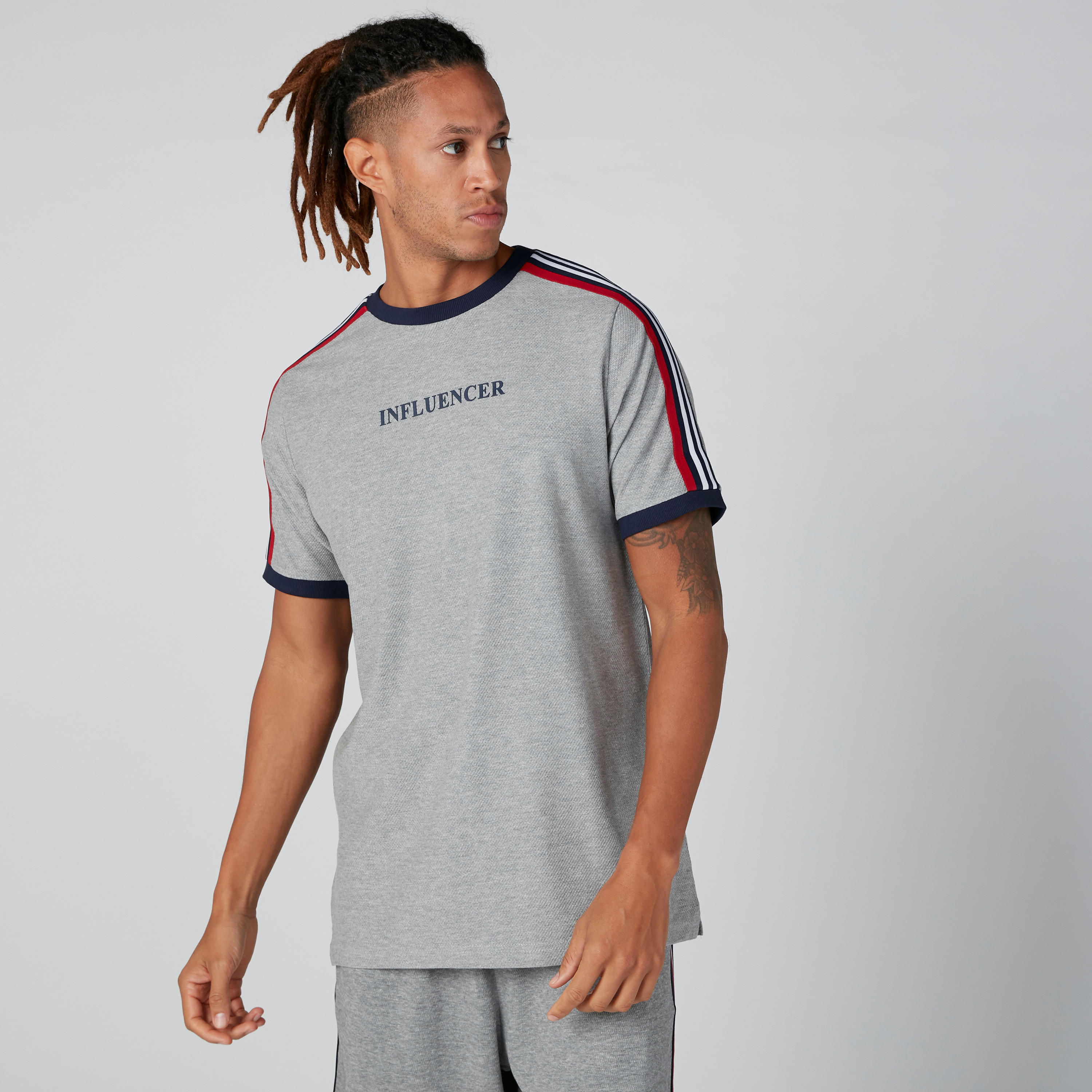 Printed T-Shirt in Relaxed Fit with Tape Detail-men-clothing-tshirtsandpolos-tshirts-image-1