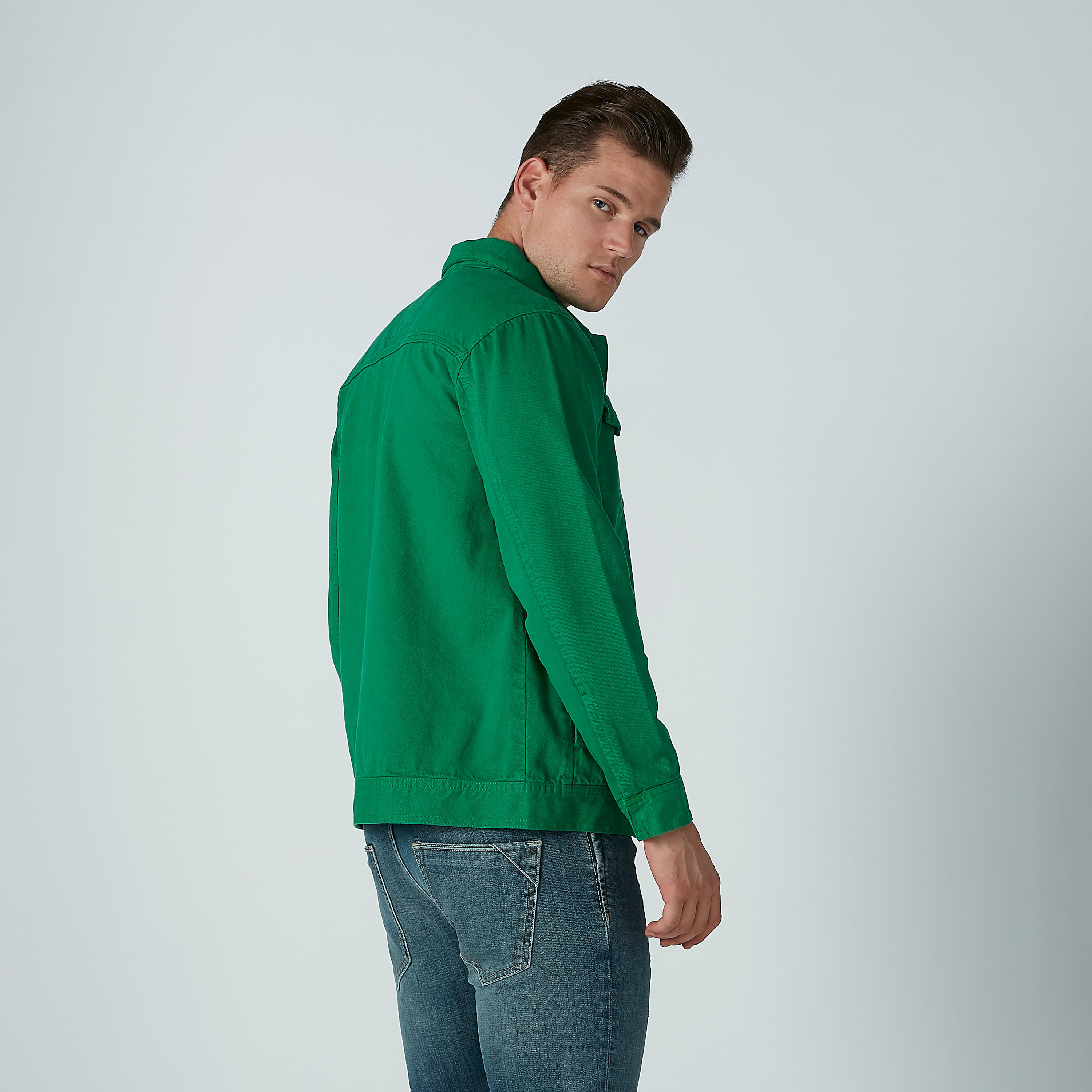 Solid Denim Jacket with Long Sleeves and Pocket Detail-men-clothing-jacketsandblazers-jackets-image-5