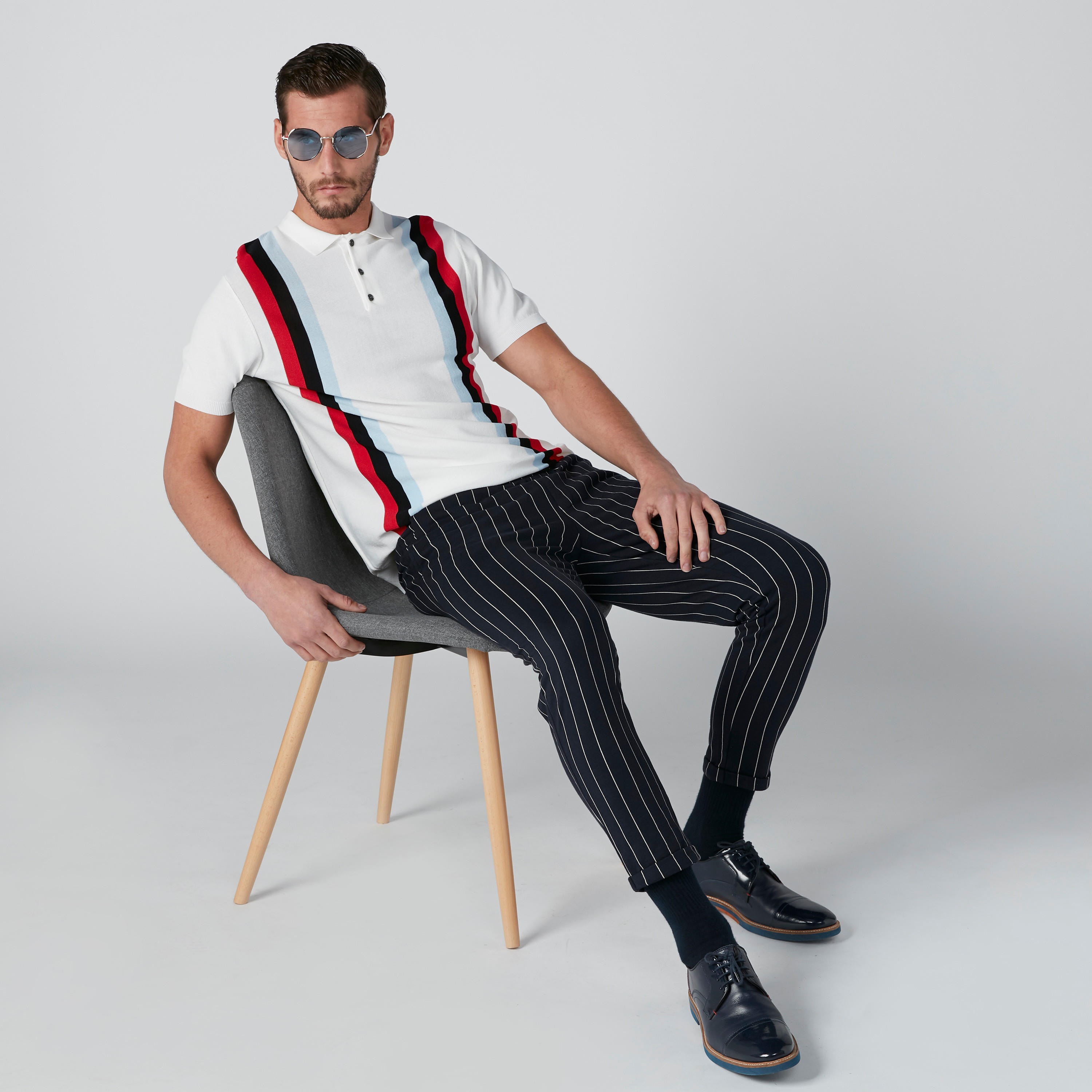 بنطال رياضي طويل مقلّم برباط وجيوب-men-clothing-bottoms-trousersandchinos-trousers-image-5