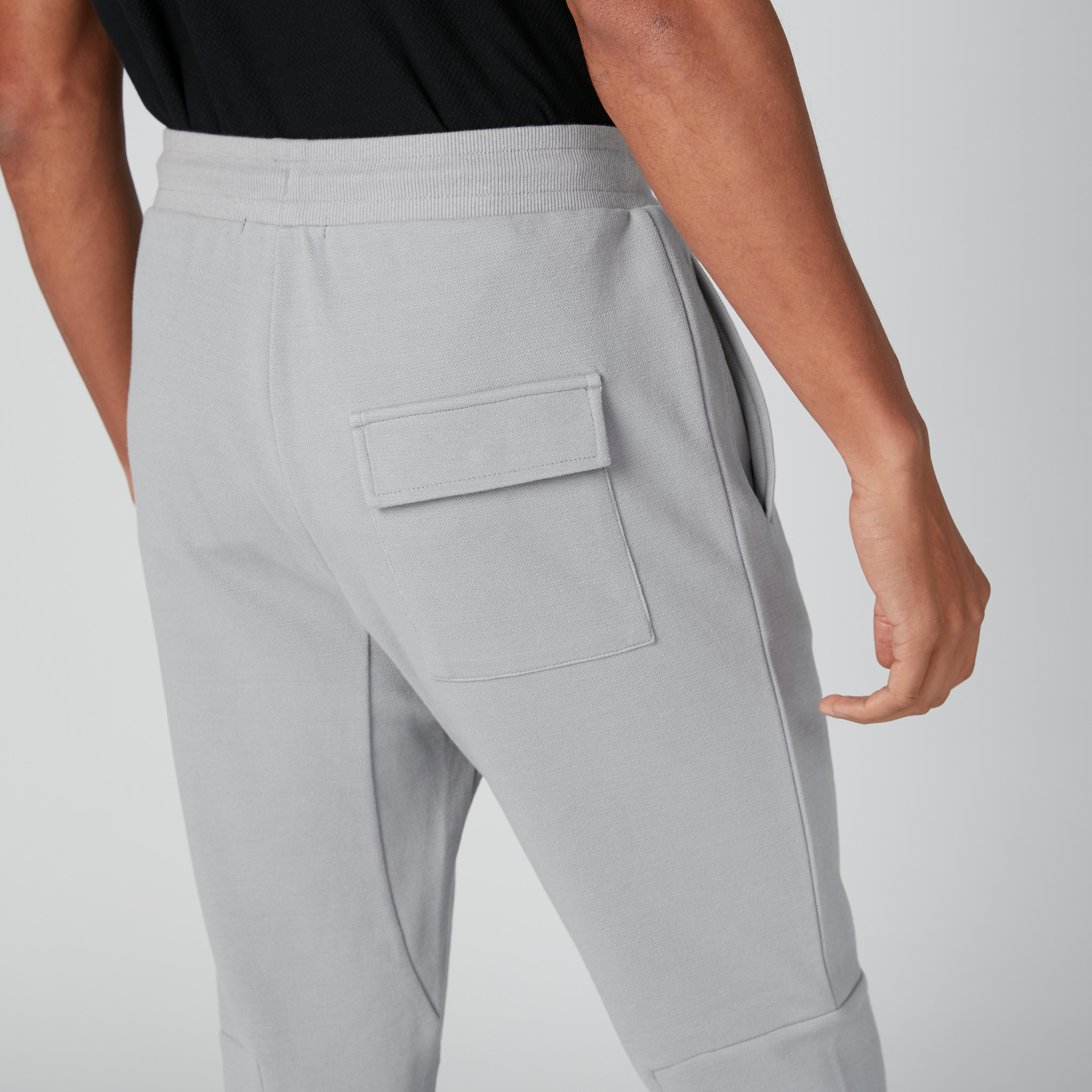 بنطال سادة بخصر متوسط الارتفاع وجيوب ورباط-men-clothing-bottoms-trousersandchinos-trousers-image-2