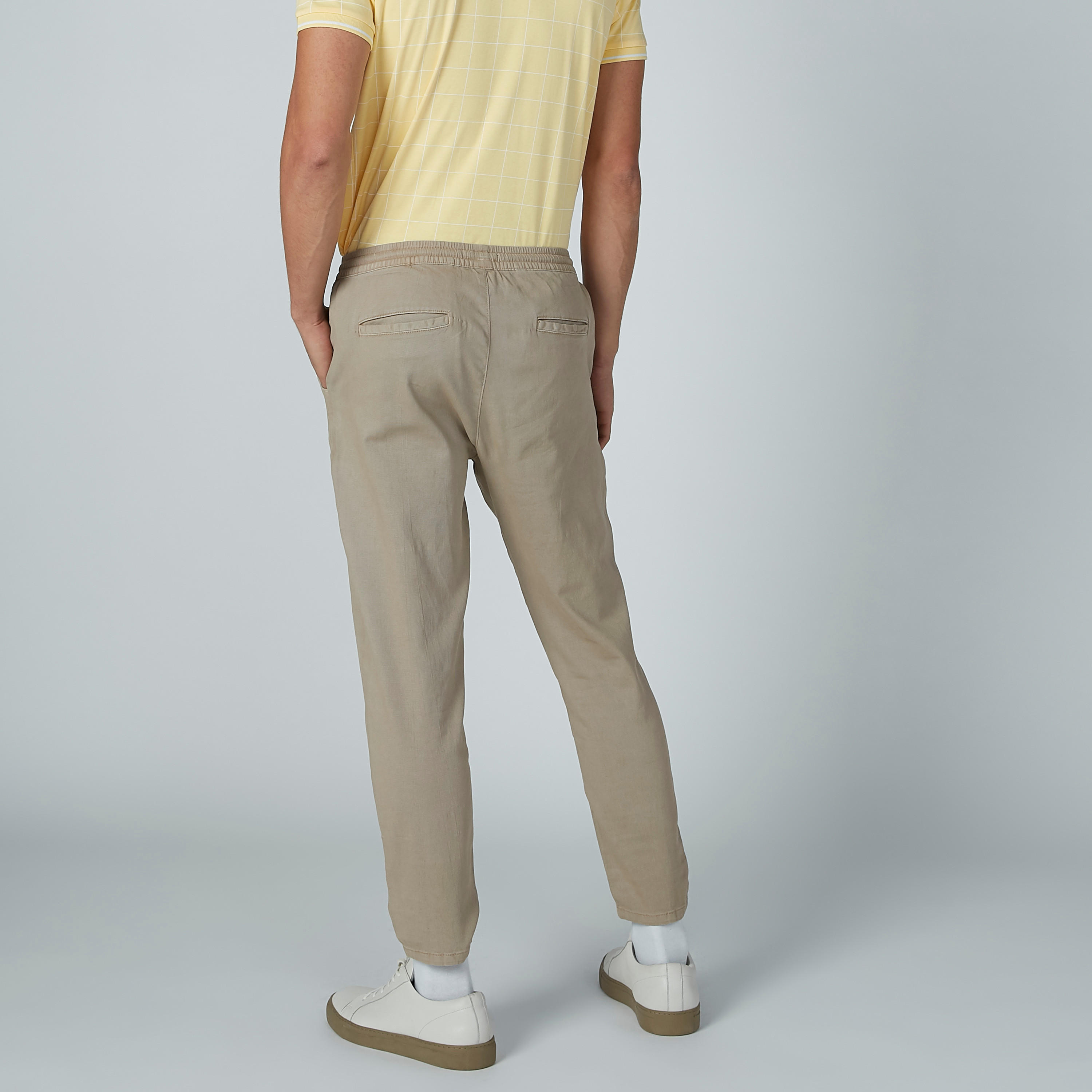 Plain Mid-Rise Trousers with Pocket Detail and Drawstring-men-clothing-bottoms-trousersandchinos-trousers-image-4