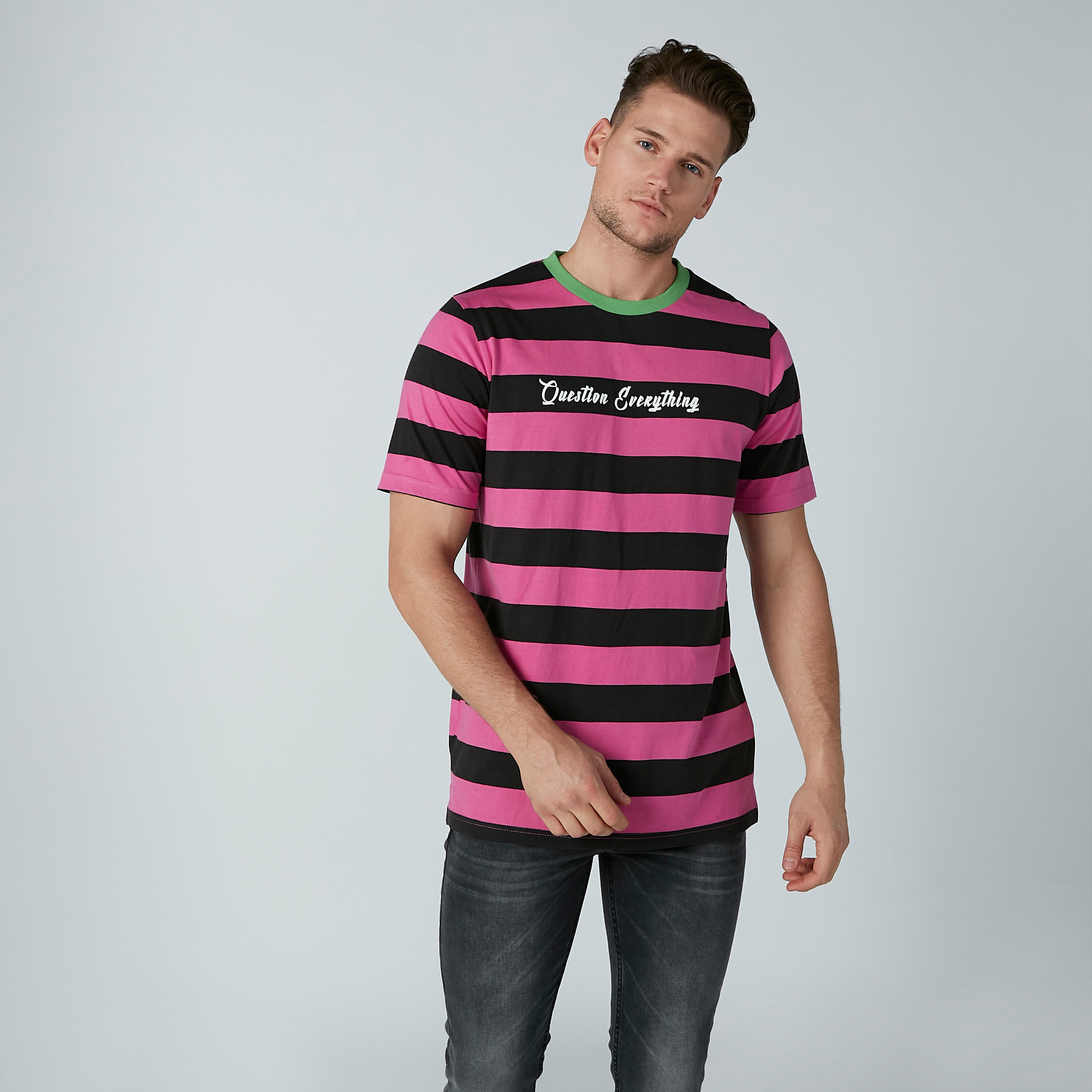 تيشيرت مقلّم بياقة مستديرة وأكمام قصيرة-men-clothing-tshirtsandpolos-tshirts-image-3