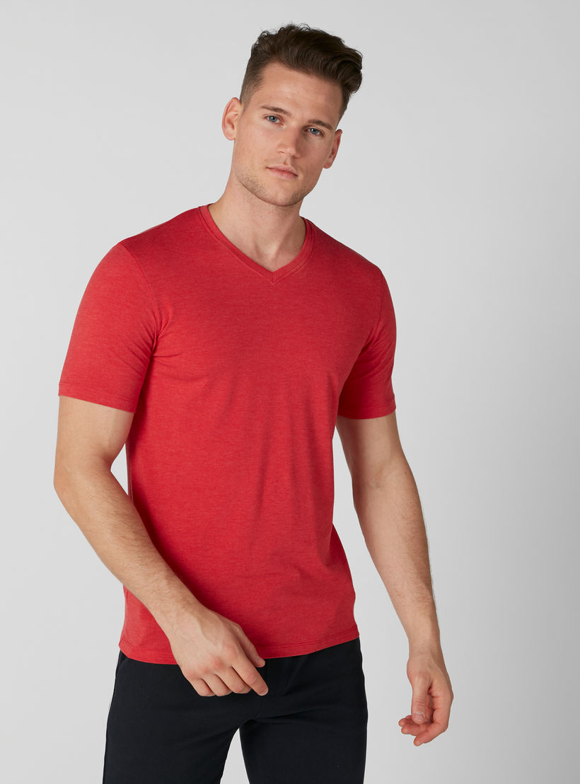تيشيرت بأكمام قصيرة وياقة V-men-clothing-tshirtsandpolos-tshirts-image-3