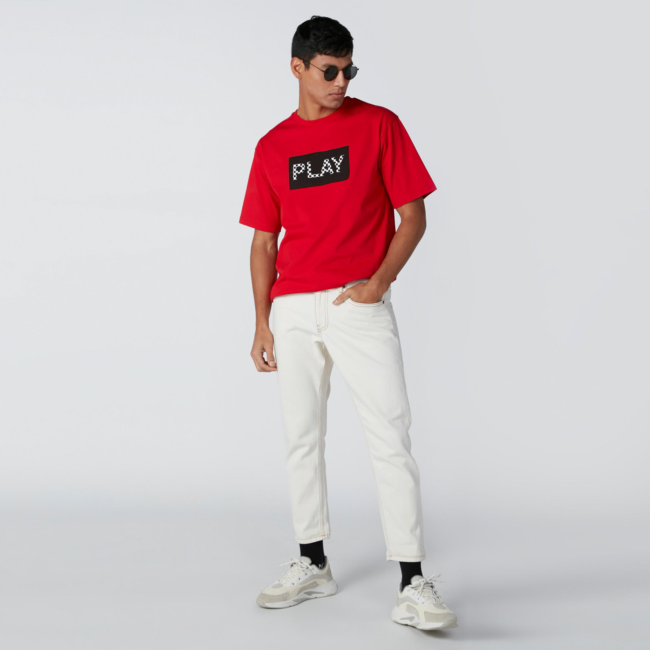 Play Printed Round Neck T-Shirt with Short Sleeves-men-clothing-tshirtsandpolos-tshirts-image-1