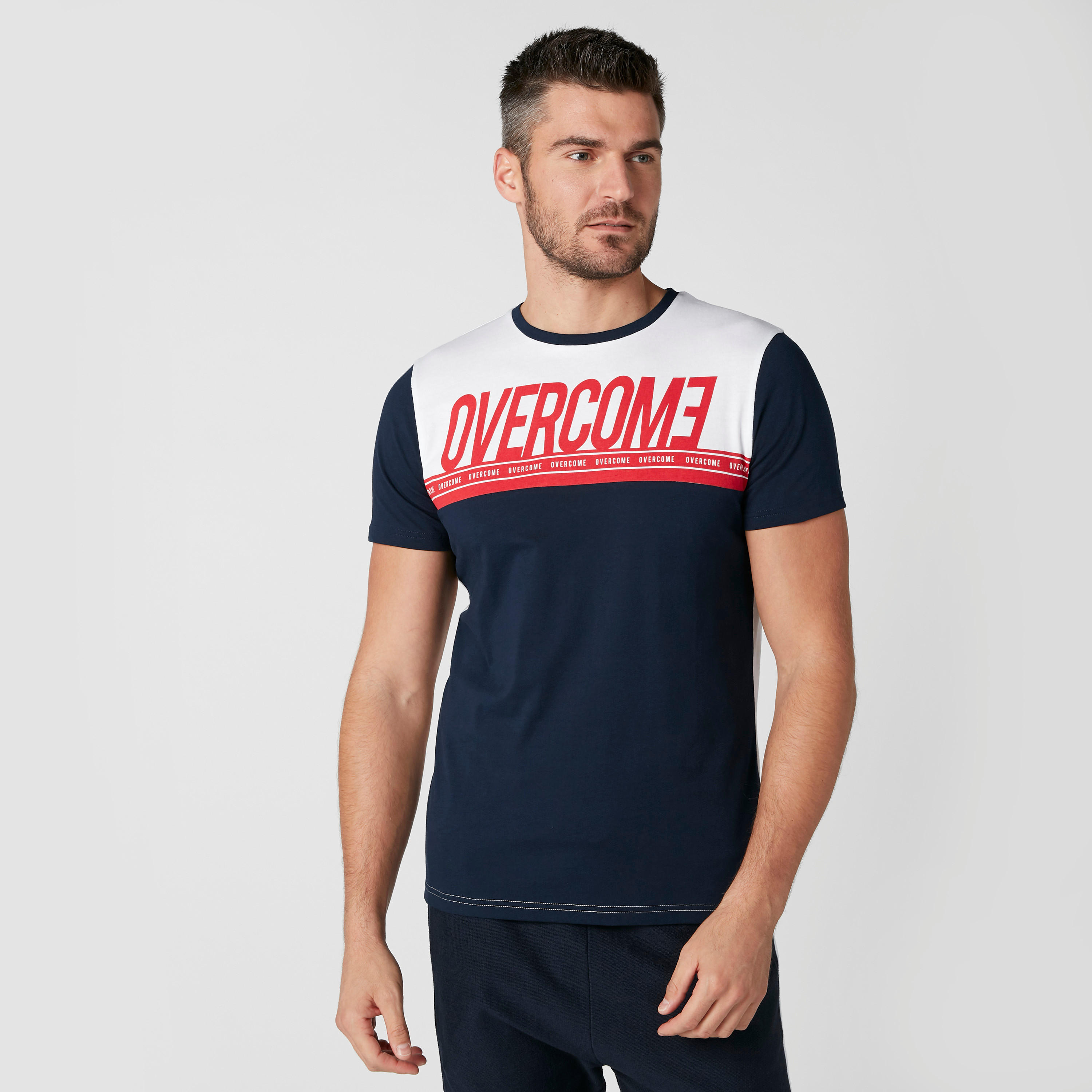 تيشيرت بطبعات وياقة مستديرة وأكمام قصيرة-men-clothing-tshirtsandpolos-tshirts-image-1
