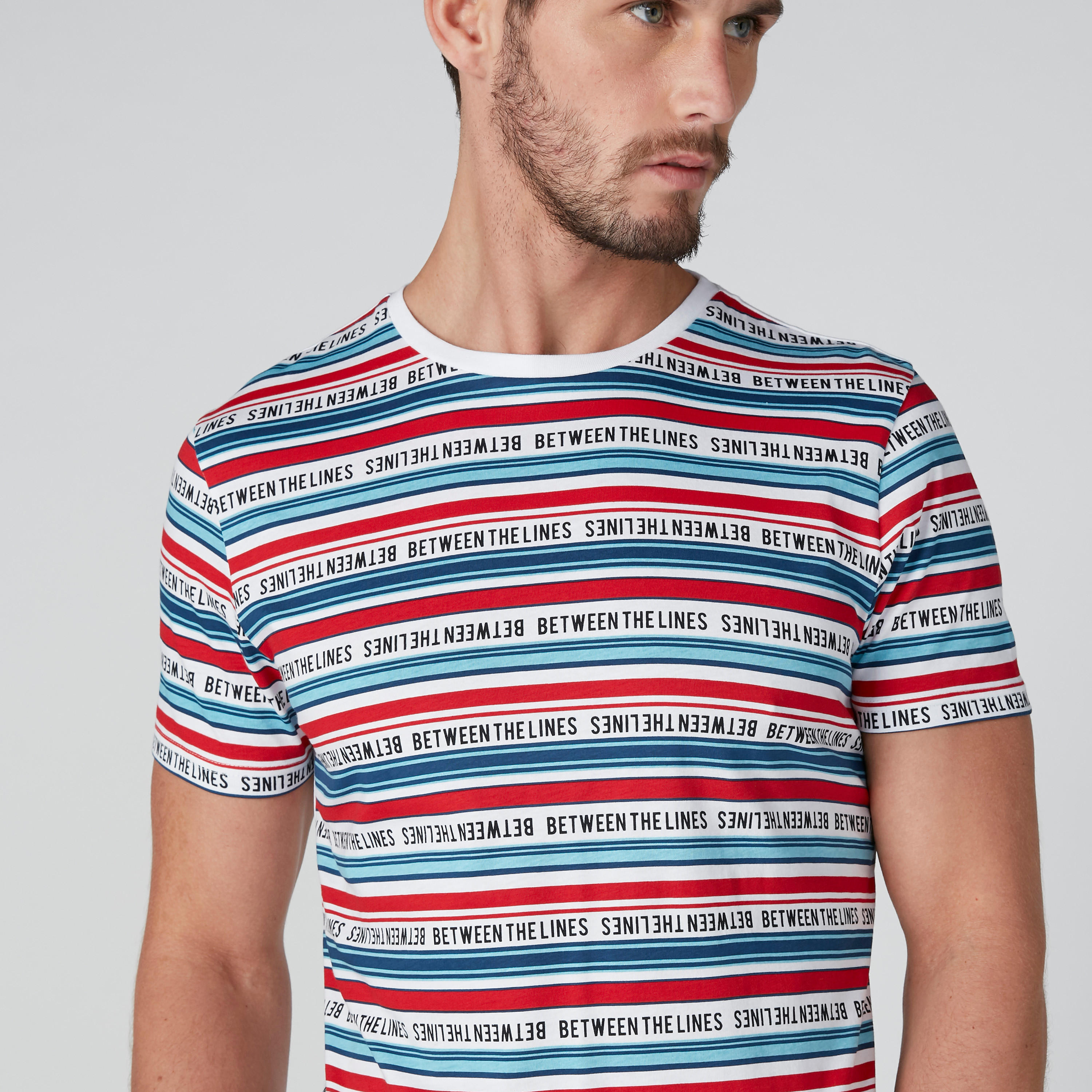 تيشيرت مقلّم بياقة مستديرة وأكمام قصيرة-men-clothing-tshirtsandpolos-tshirts-image-4
