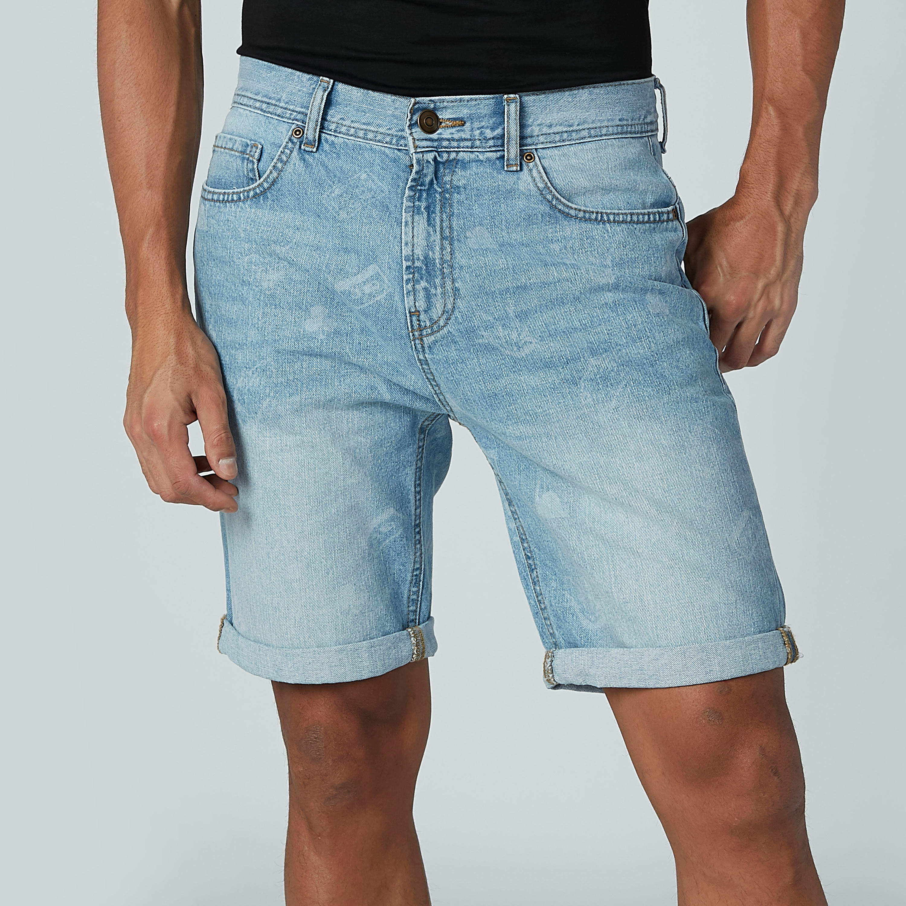 شورت دينم بزر إغلاق وجيوب-men-clothing-bottoms-shorts-image-1
