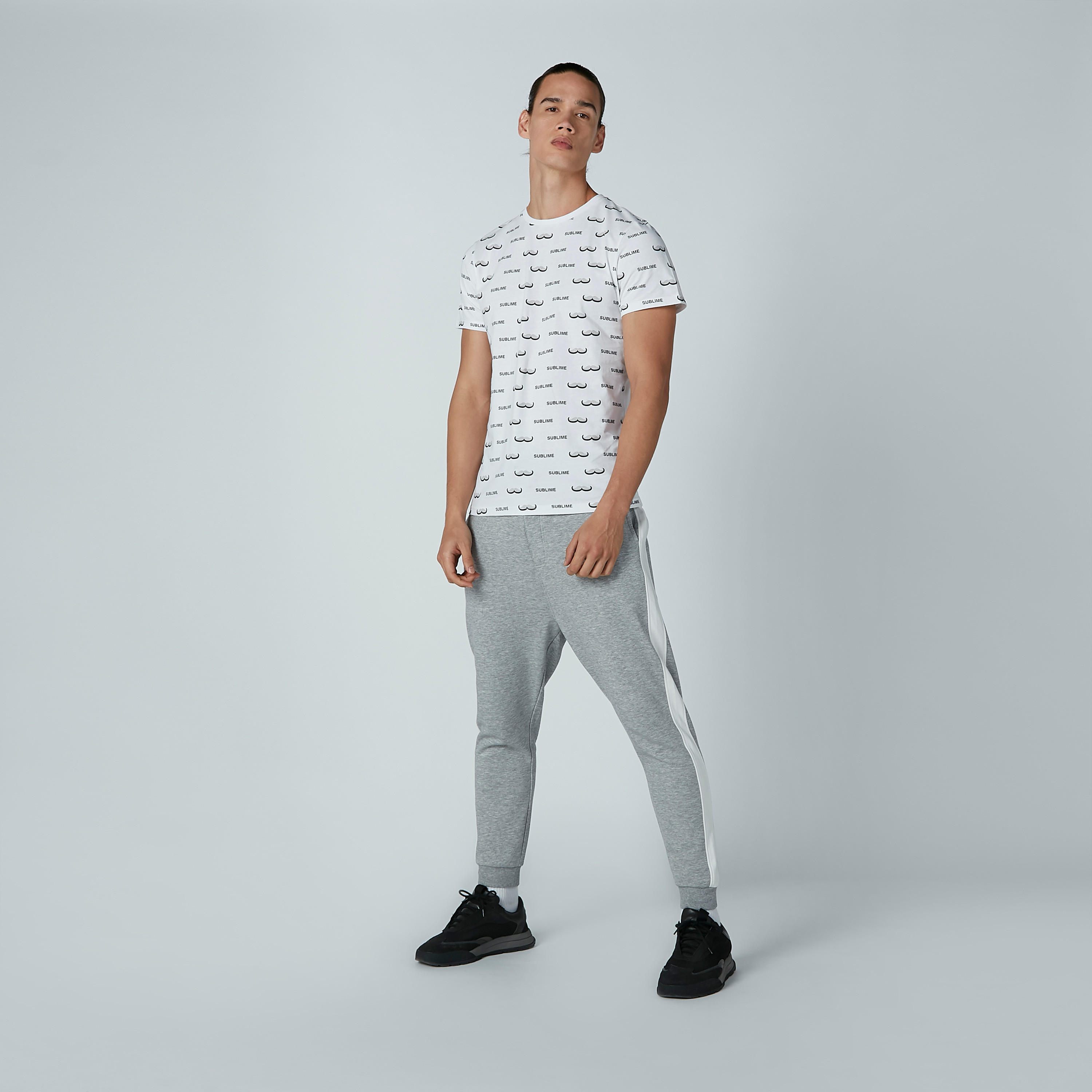 Printed Round Neck T-shirt with Short Sleeves-men-clothing-tshirtsandpolos-tshirts-image-3