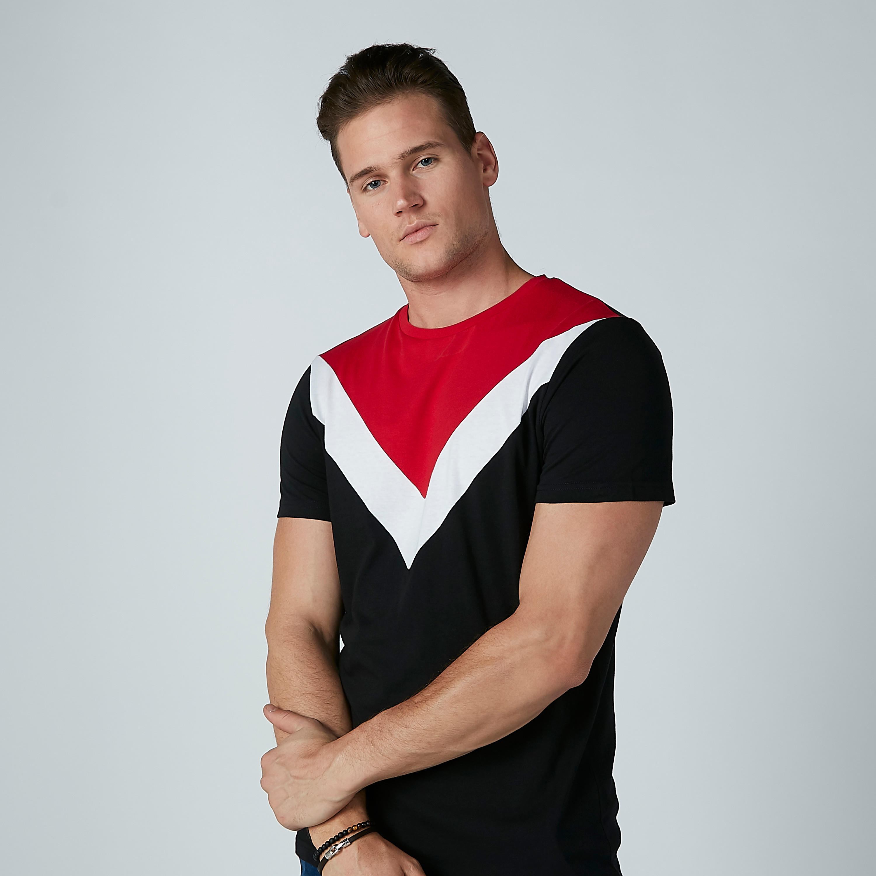 Plain T-shirt with Round Neck and Short Sleeves-men-clothing-tshirtsandpolos-tshirts-image-4