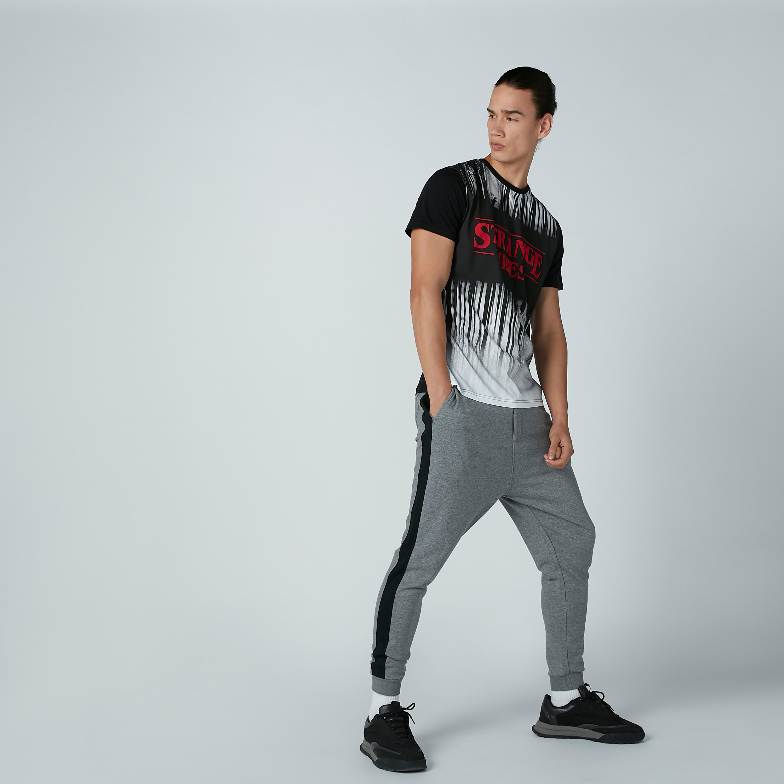 Printed T-shirt with Short Sleeves-men-clothing-tshirtsandpolos-tshirts-image-1