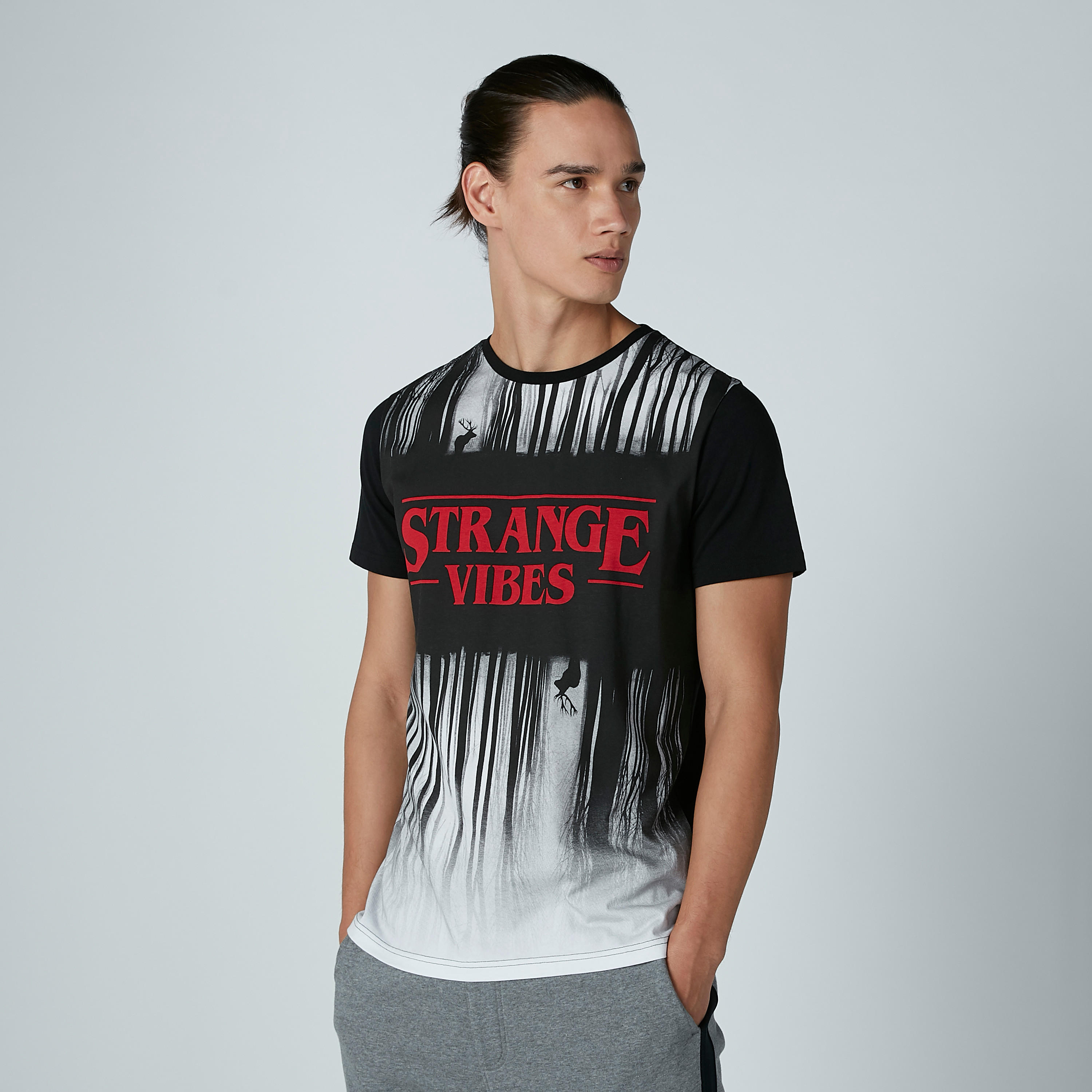 Printed T-shirt with Short Sleeves-men-clothing-tshirtsandpolos-tshirts-image-2