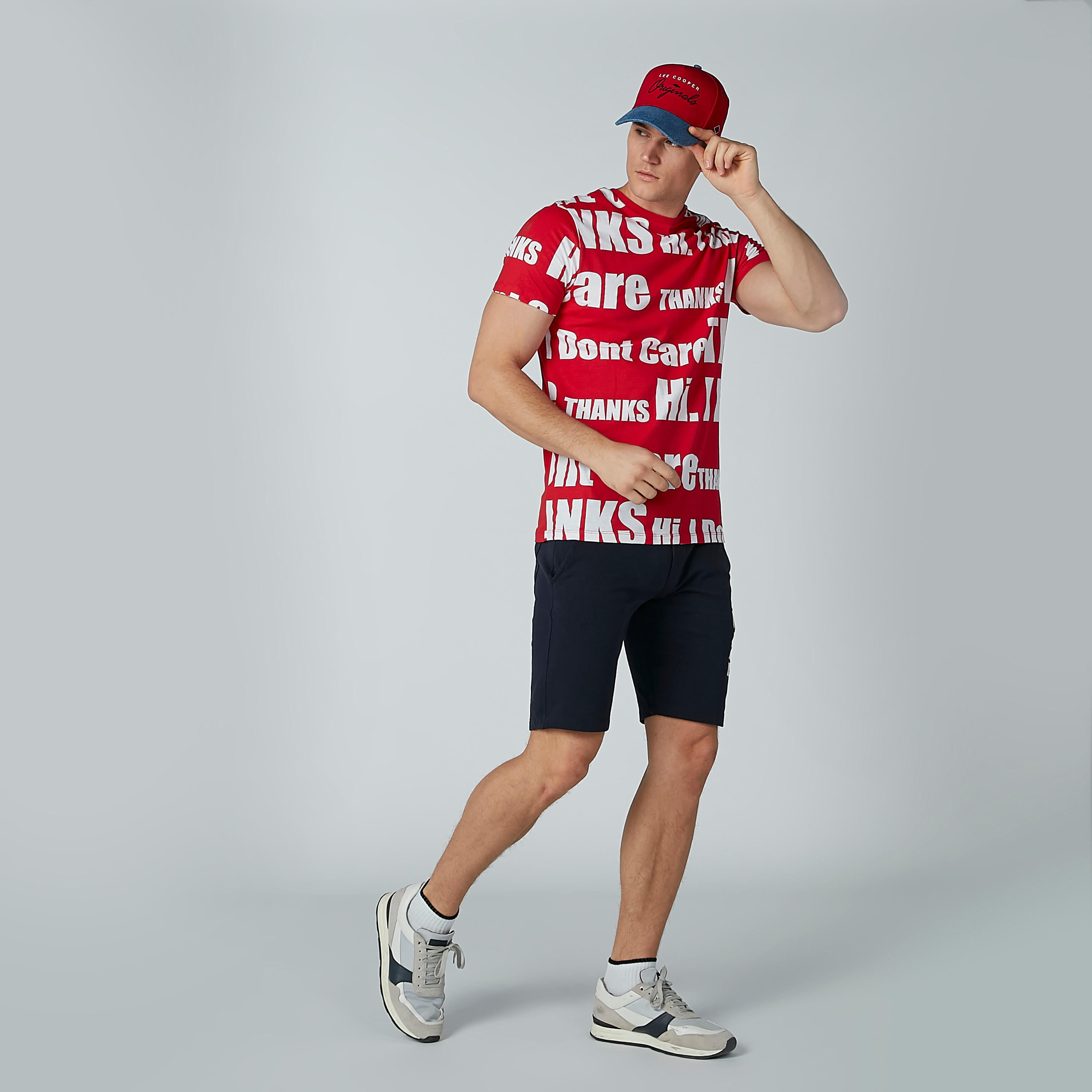 Printed T-shirt with Round Neck and Short Sleeves-men-clothing-tshirtsandpolos-tshirts-image-2